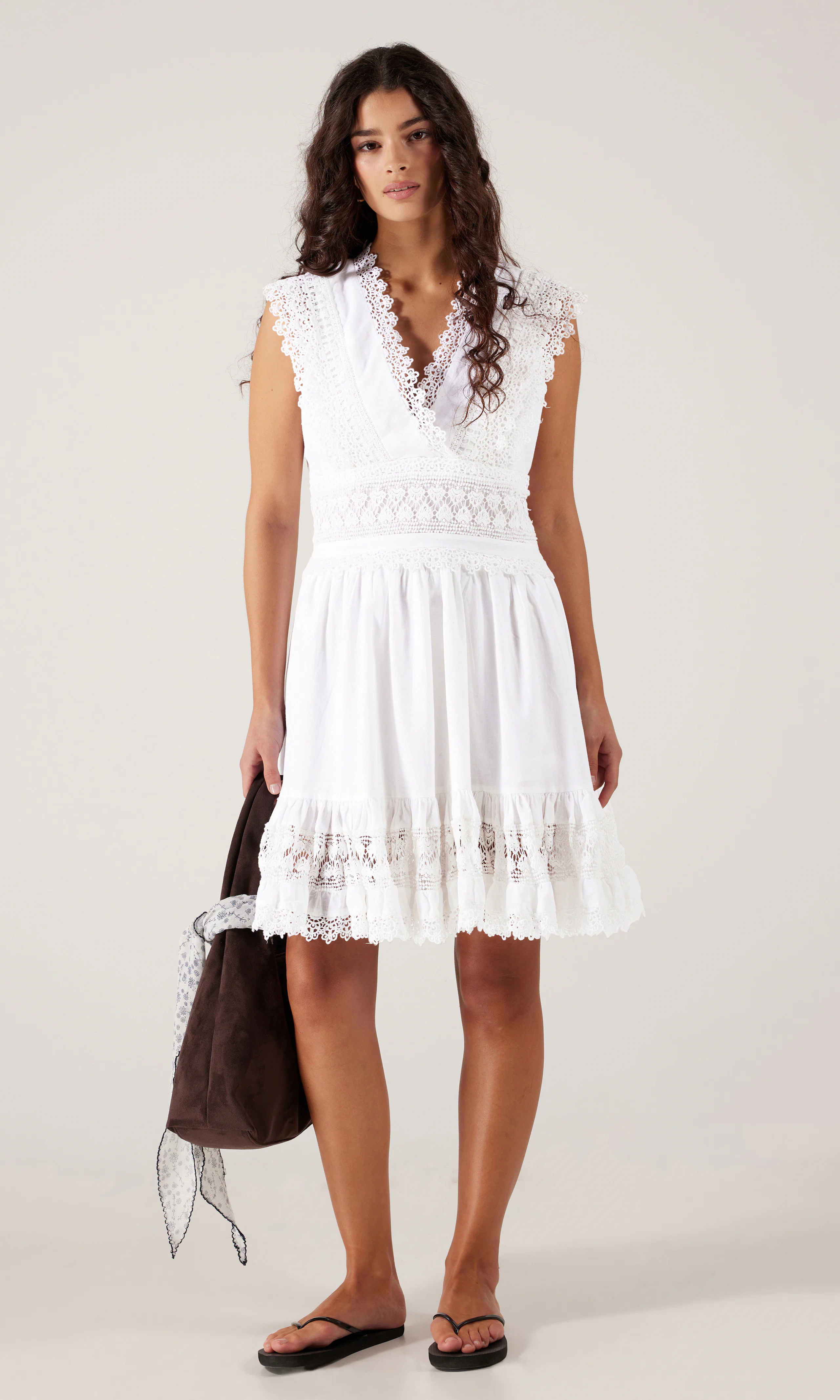 Bohemian Dress Bommullskjole. Front. Model.