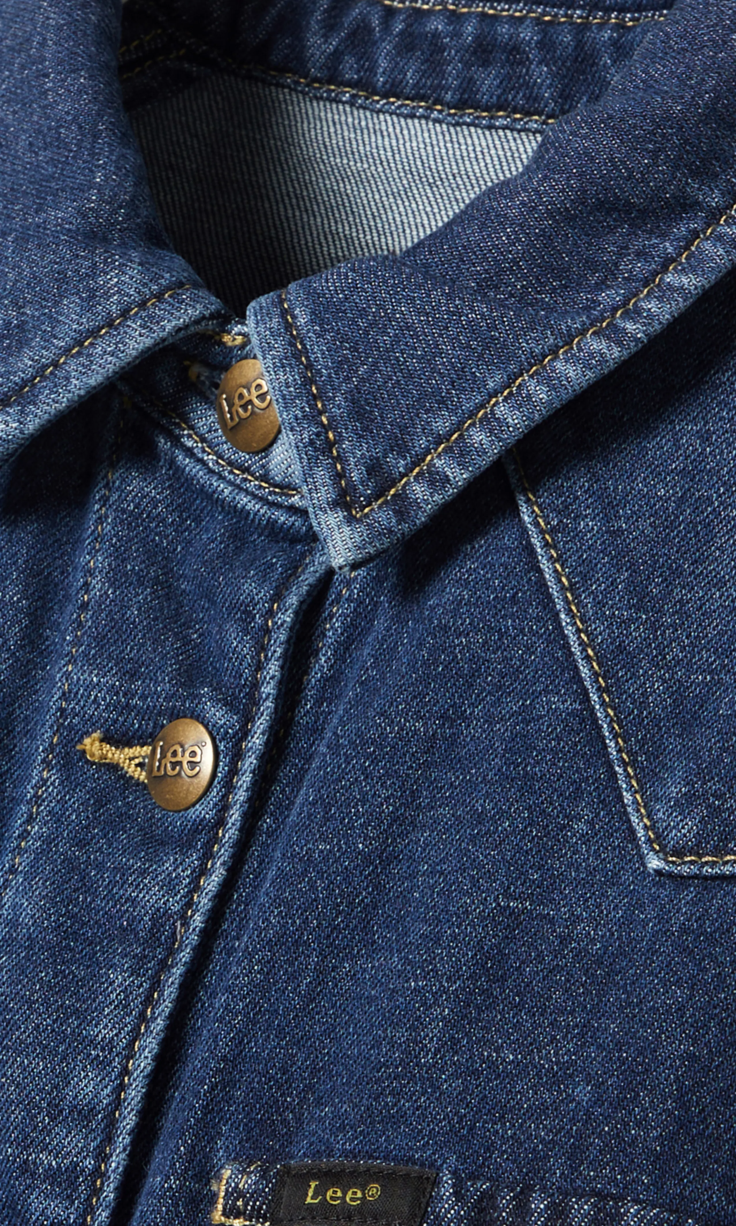 Regular Maxi Western Denim Dress. Detail 1. Flat.