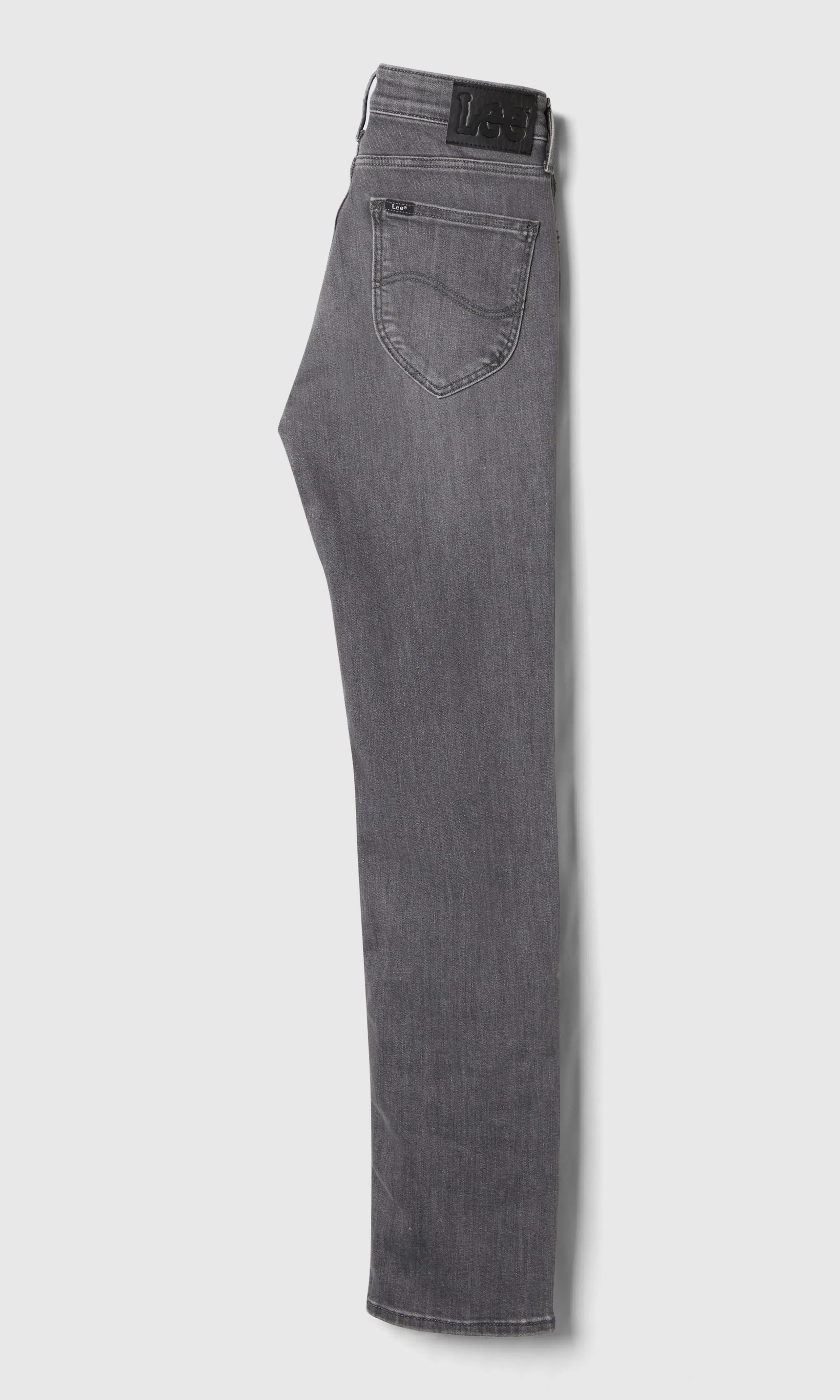 Marion Straight Grå Jeans. Back. Flat.