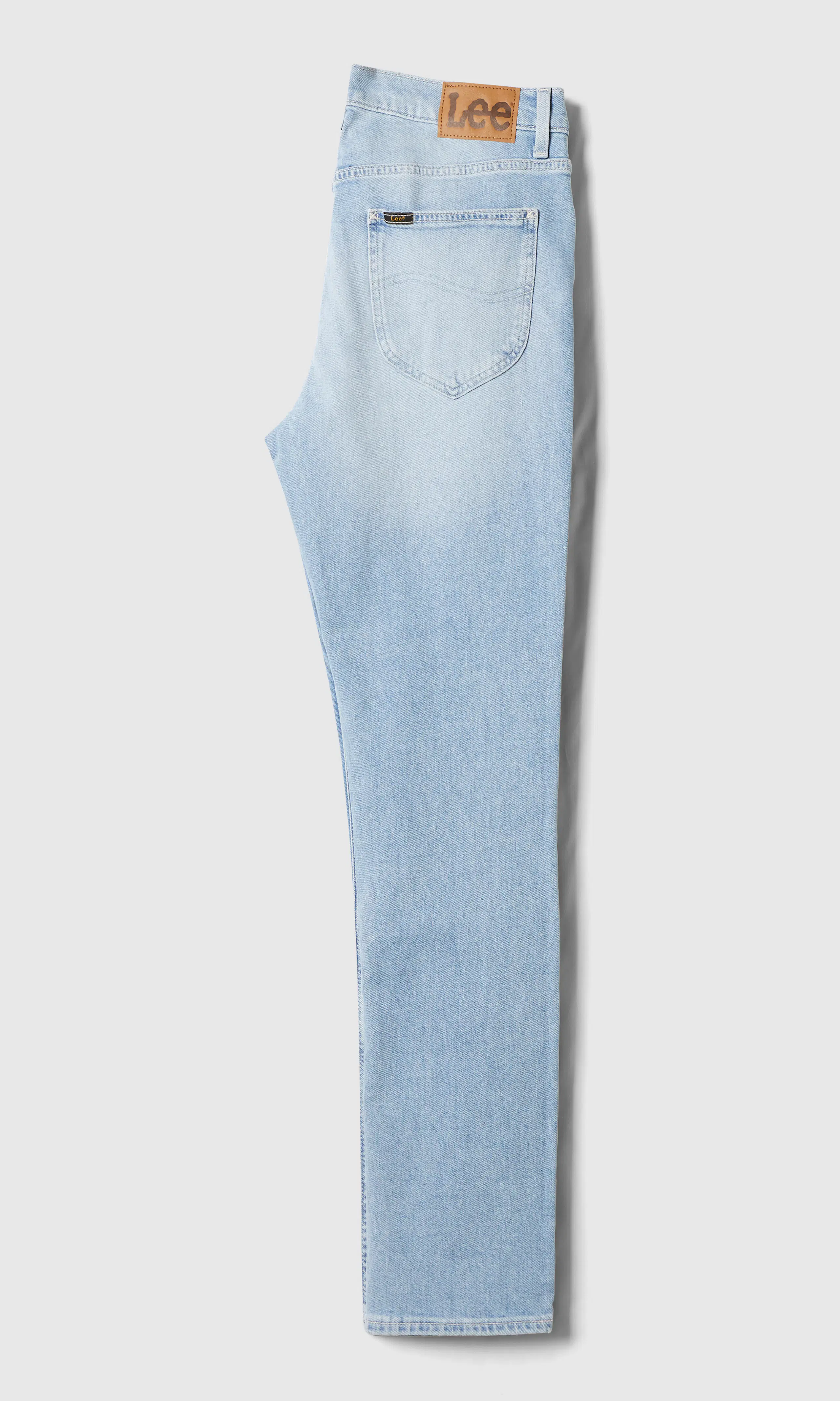 Luke Lys Blå Jeans. Back. Flat.