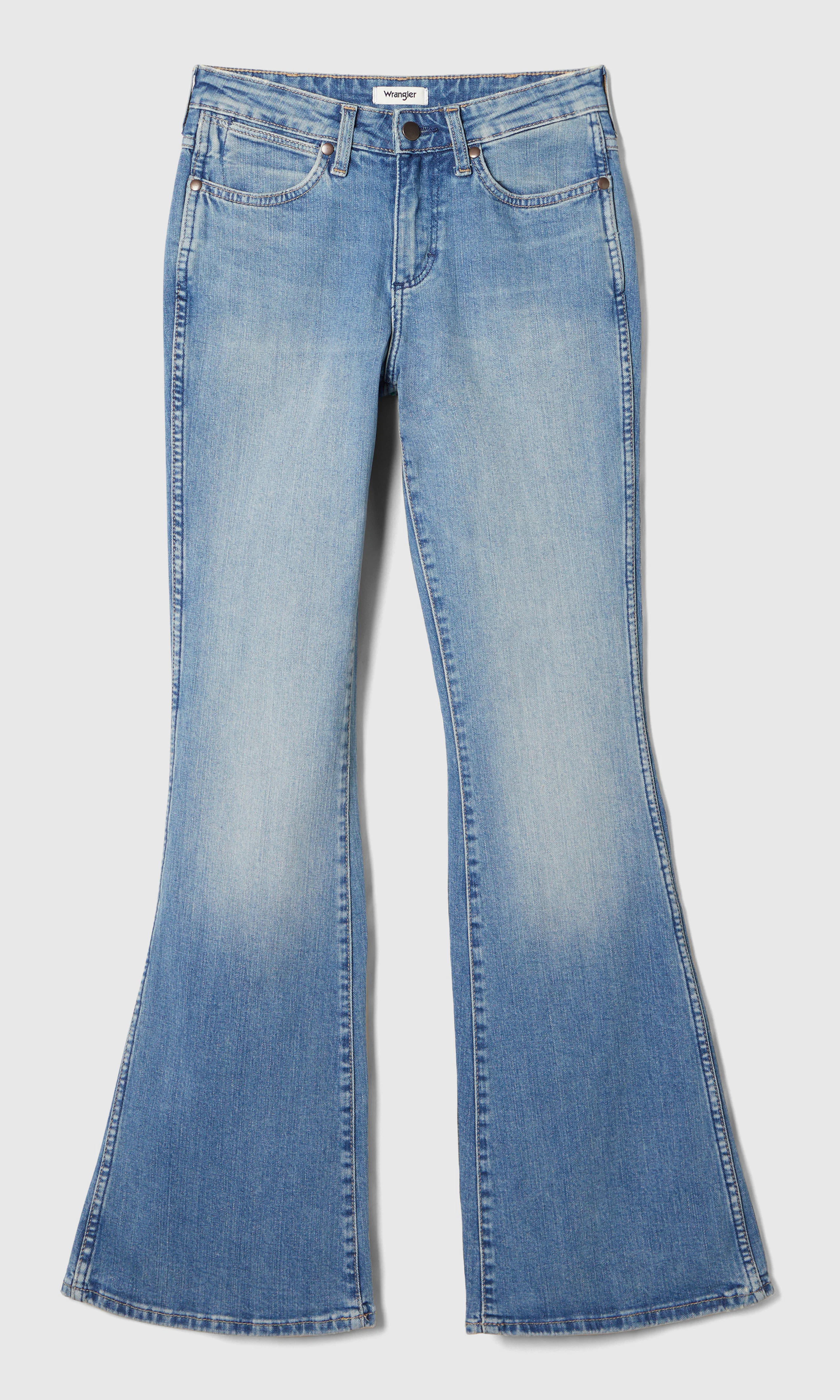 Montana Ljusblå Jeans. Front. Flat.