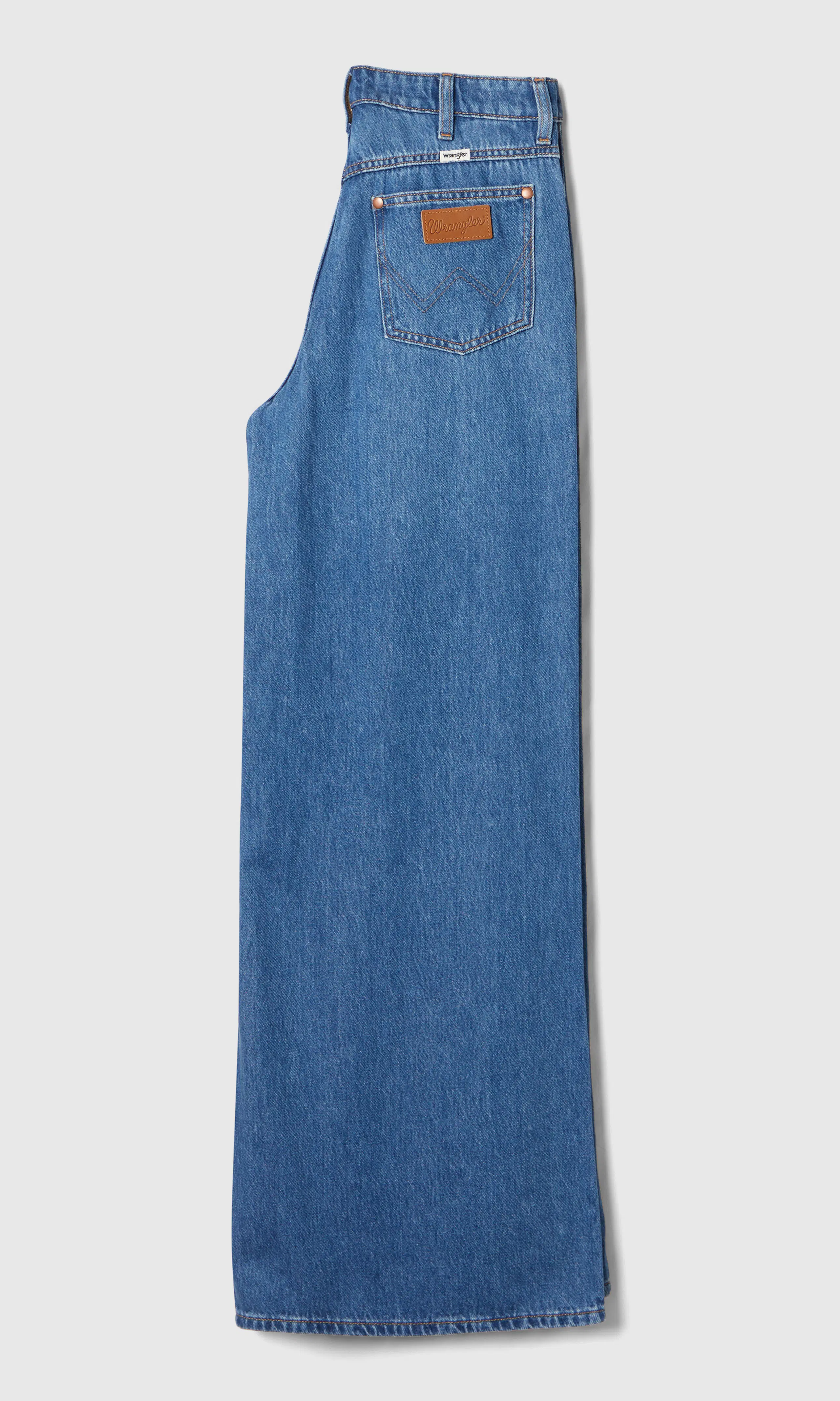 Canyon Mørk Blå Jeans. Back. Flat.