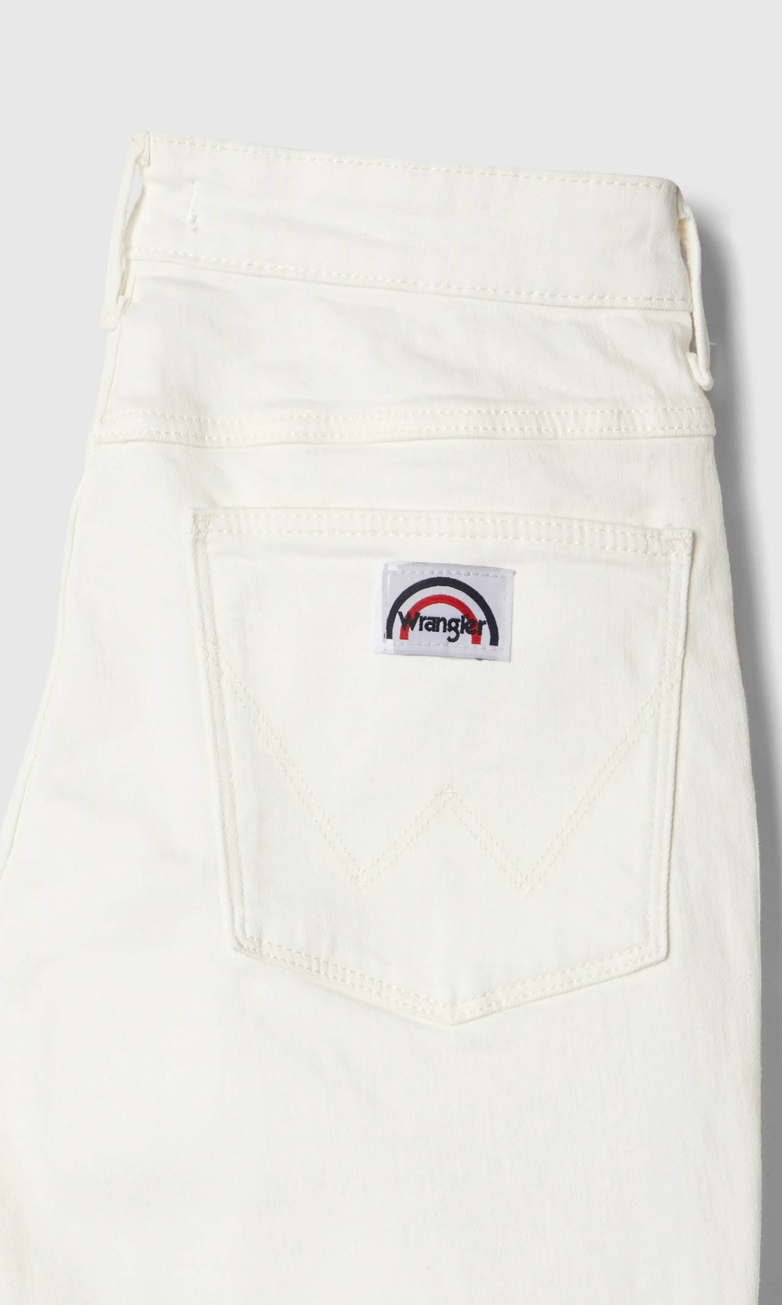 Flare Lightweight Vita Jeans. Detail 1. Flat.
