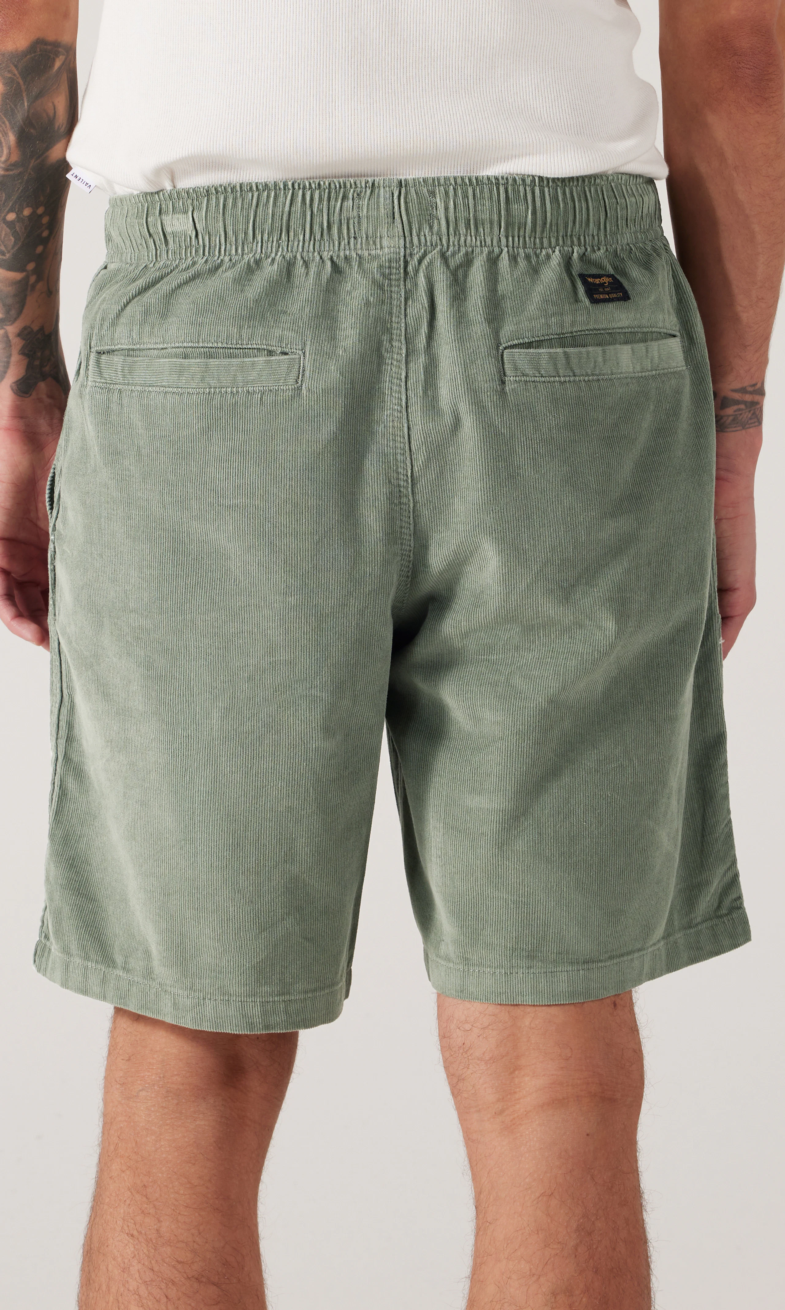 Vinla Shorts. Back. Model.