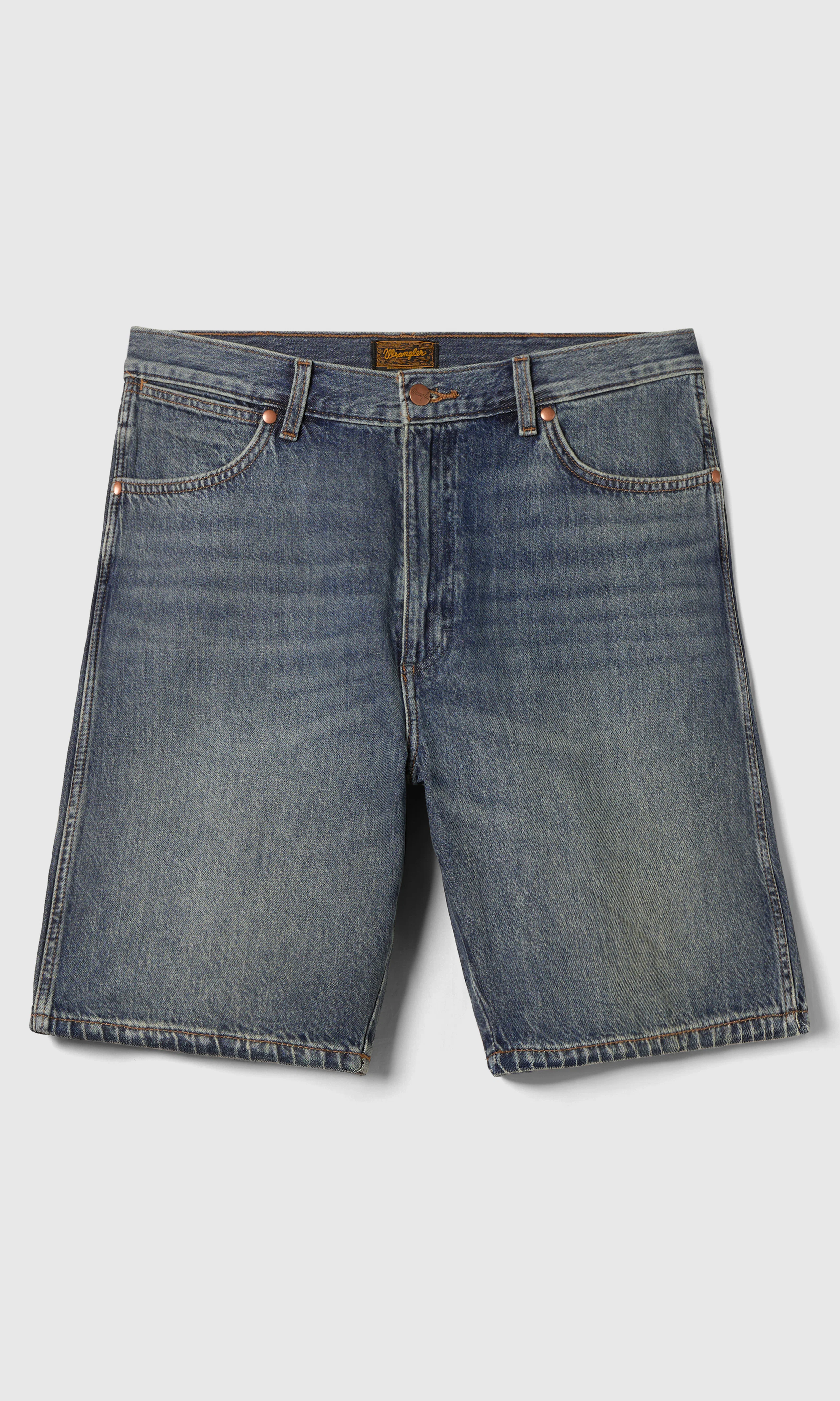 Cowboy Mörkblå Shorts. Front. Flat.