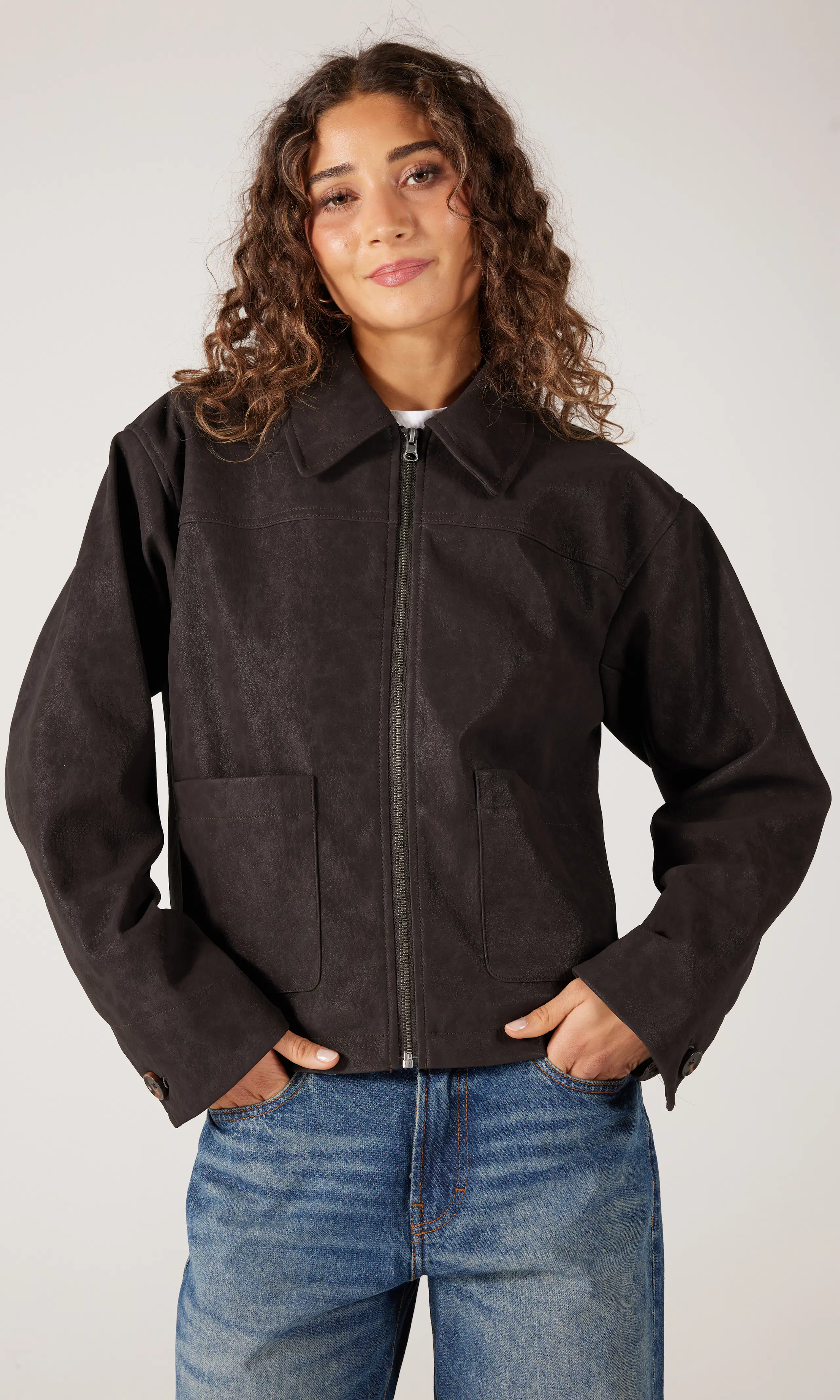 Fanny Harrington Jacka. Front 1. Model.
