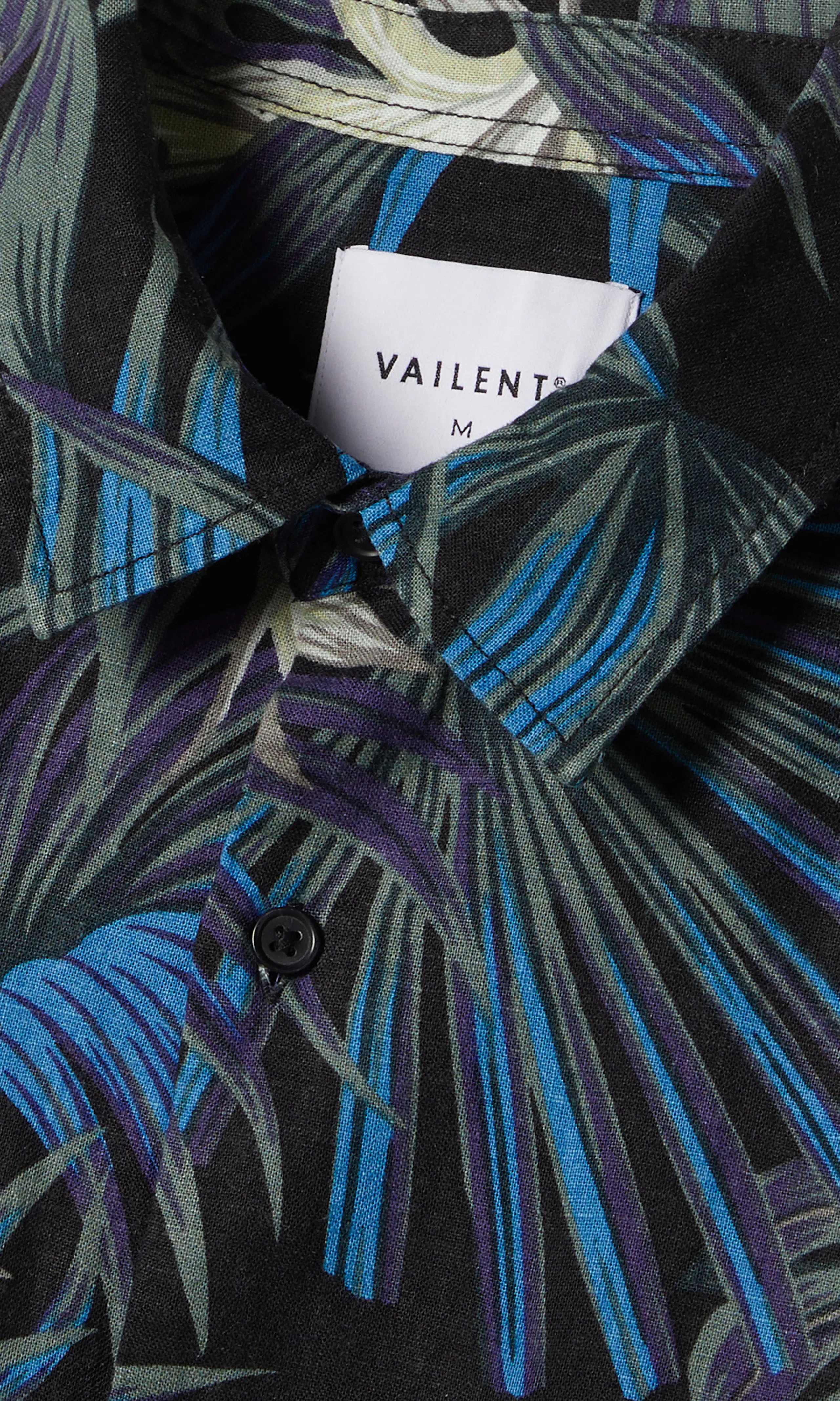 Caico Print Linskjorte. Detail 1. Flat.