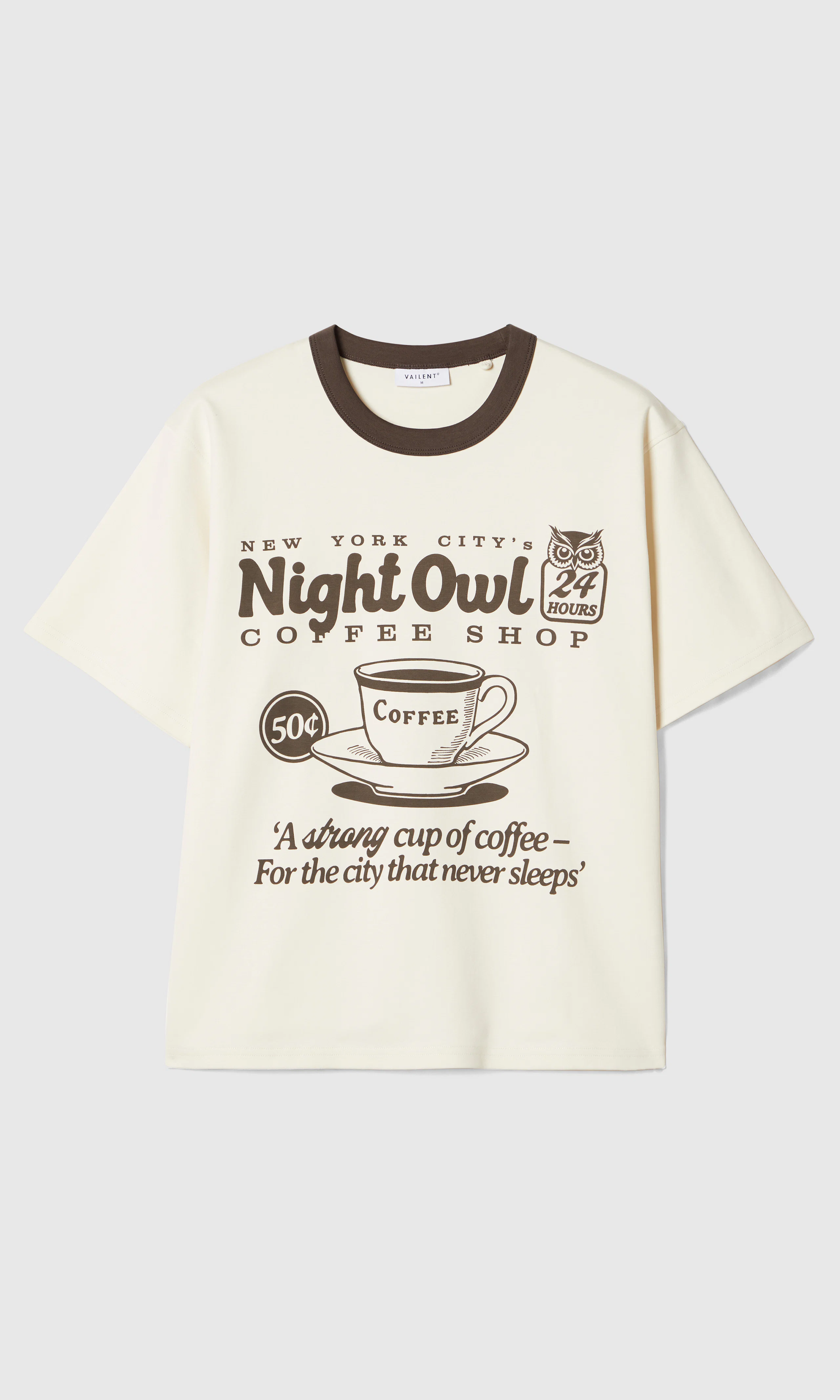 Owl Box T-Shirt. Front. Flat.