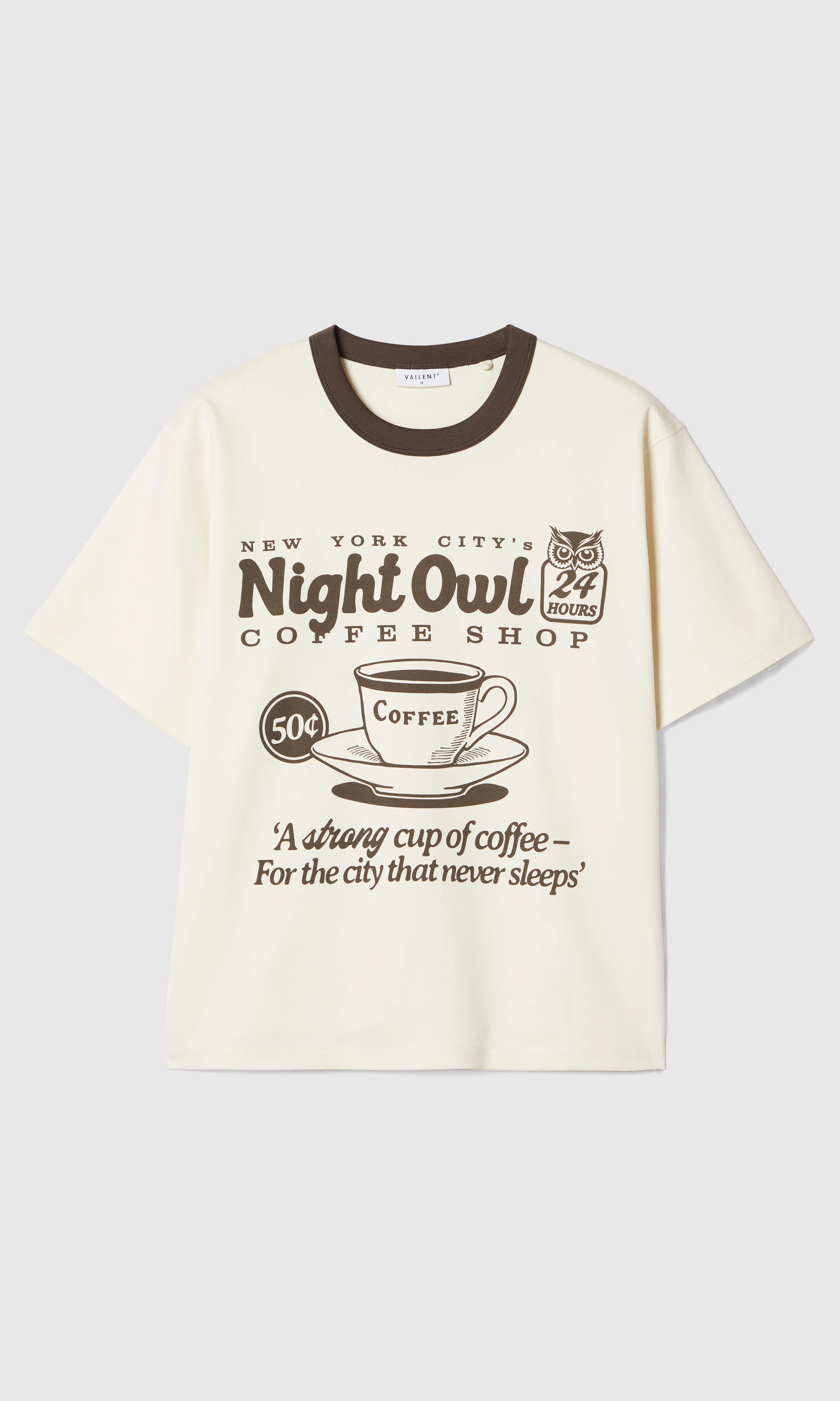 Owl Box T-Shirt. Front. Flat.