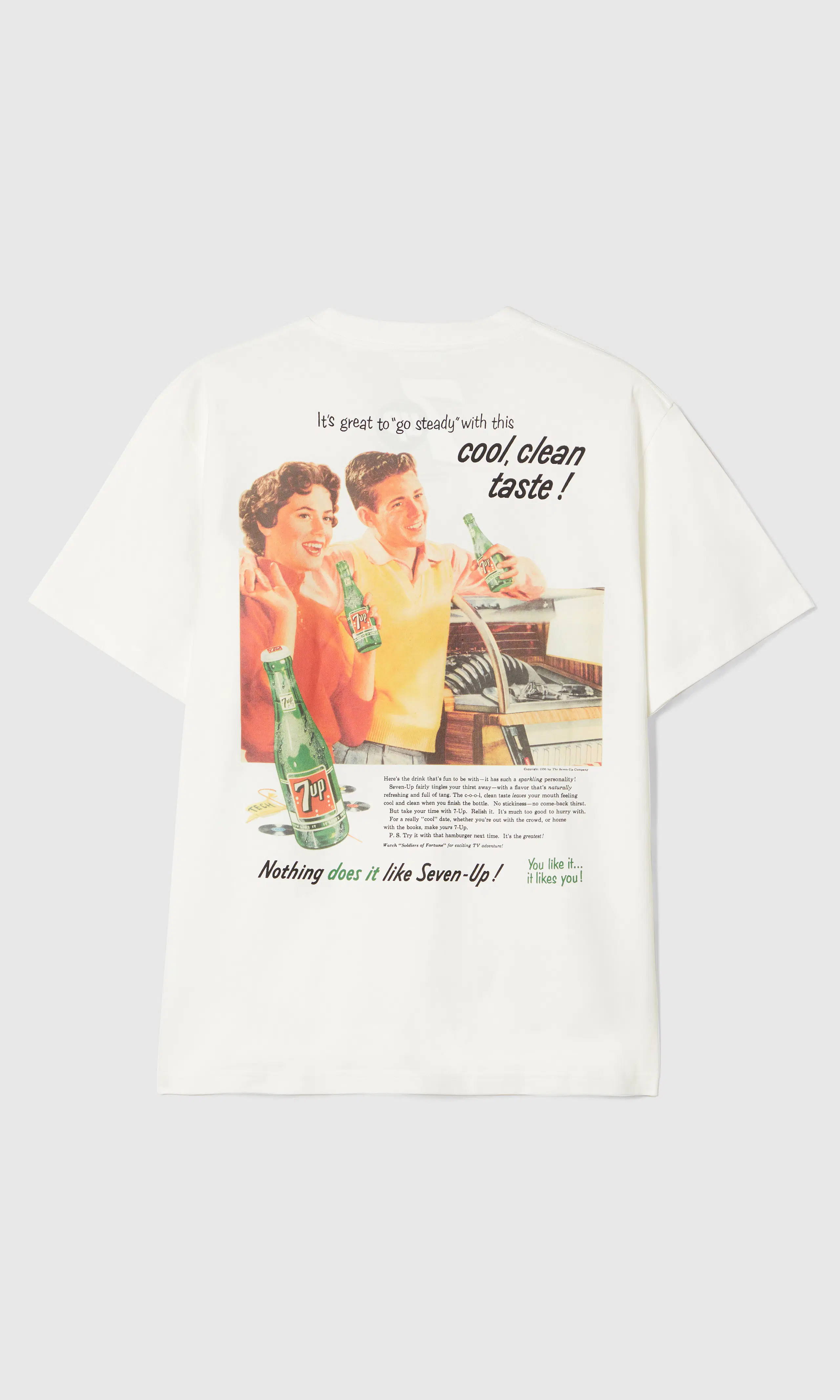 Seven Up T-Skjorte. Back. Flat.