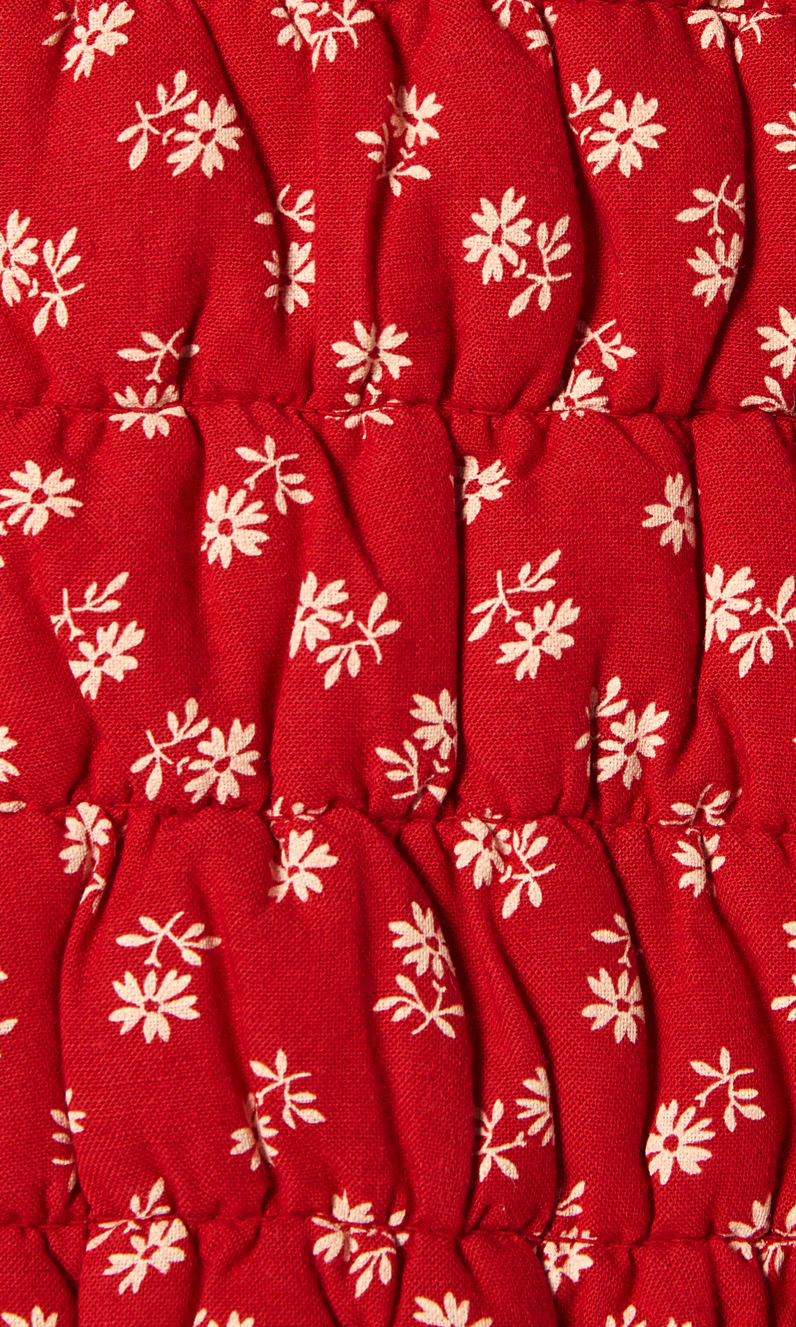 Rue Liner Punainen Tikkiliivi. Detail 2. Flat.