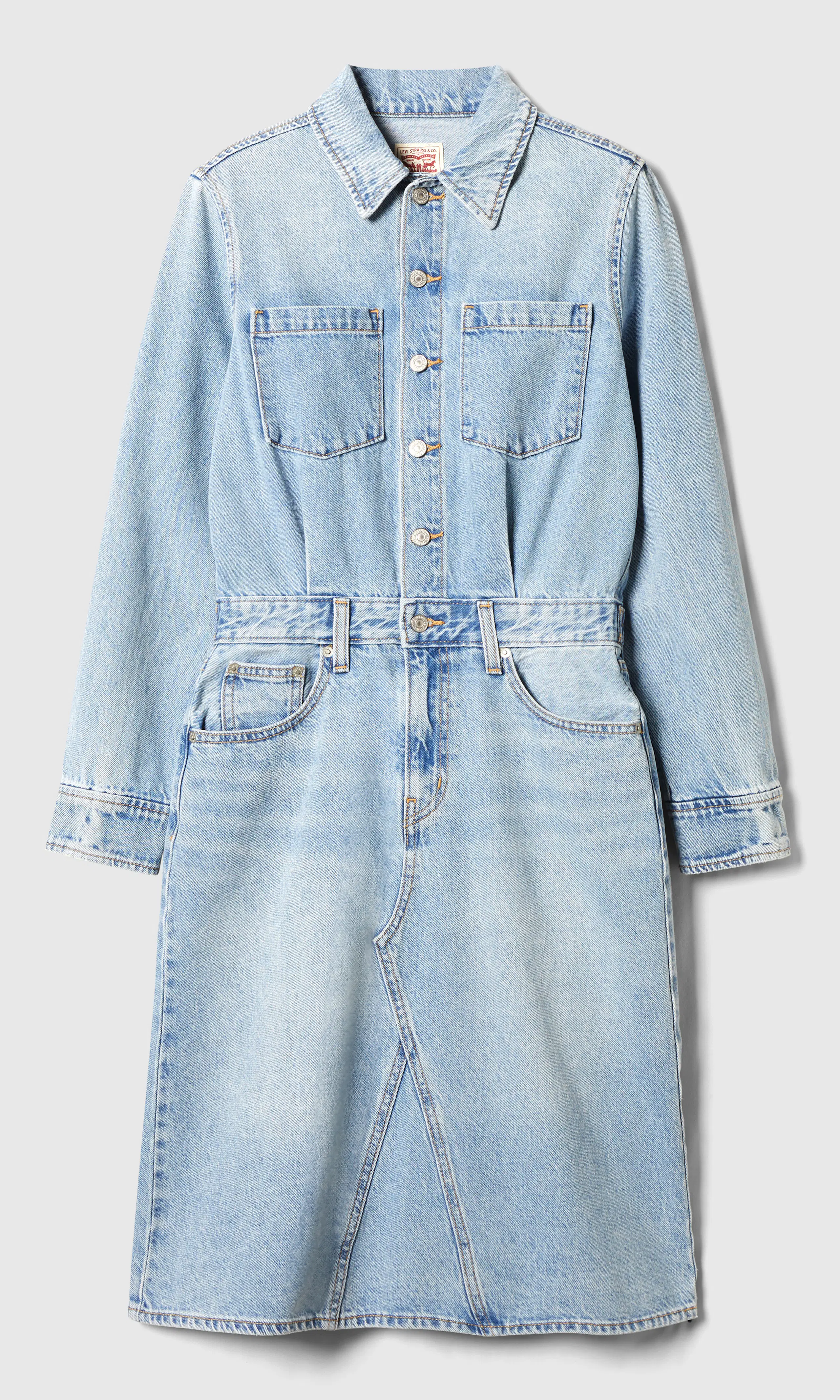 A Line Western Kjole. Front. Flat.
