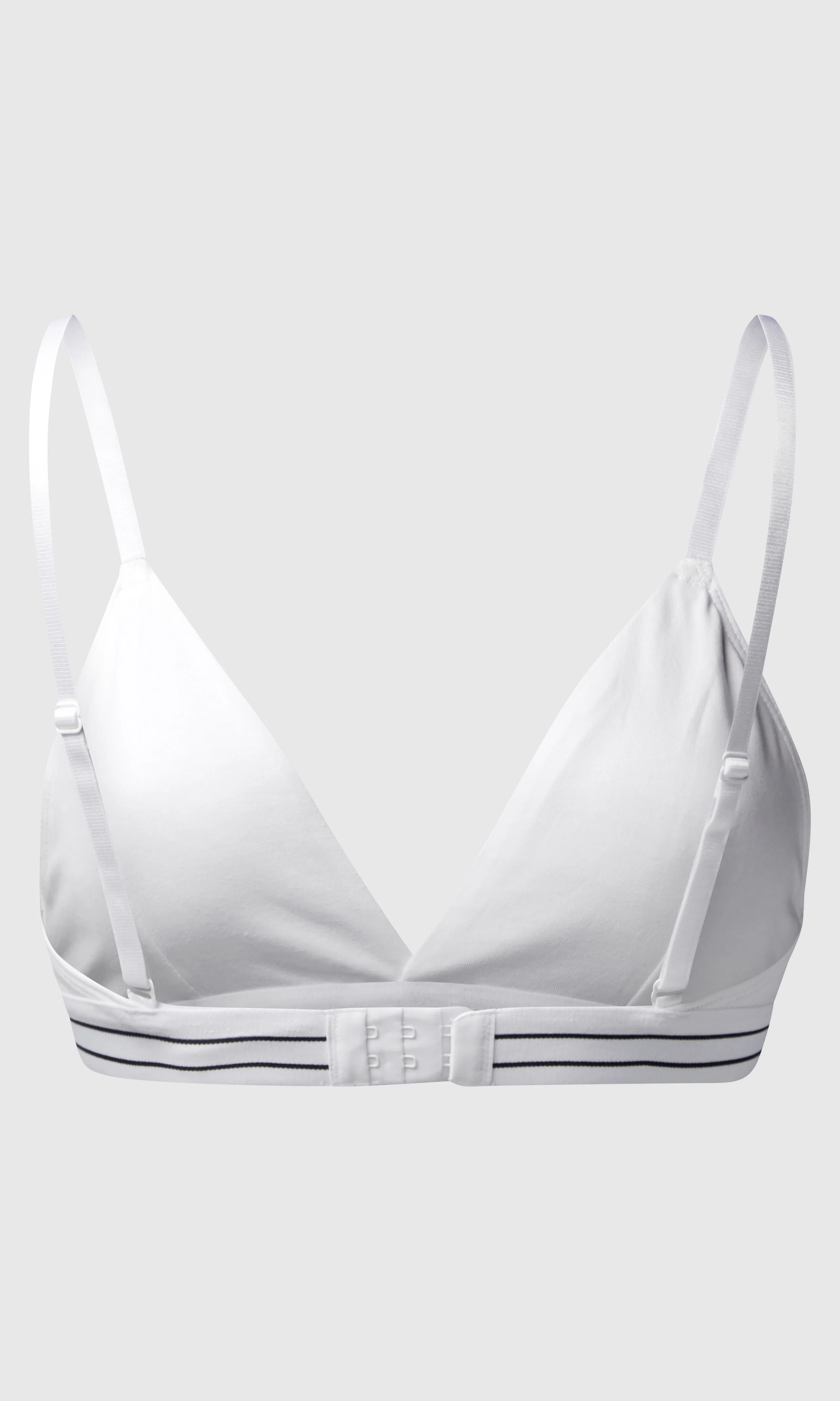 Orginal Triangle Bra Hvit BH. Back. Flat.