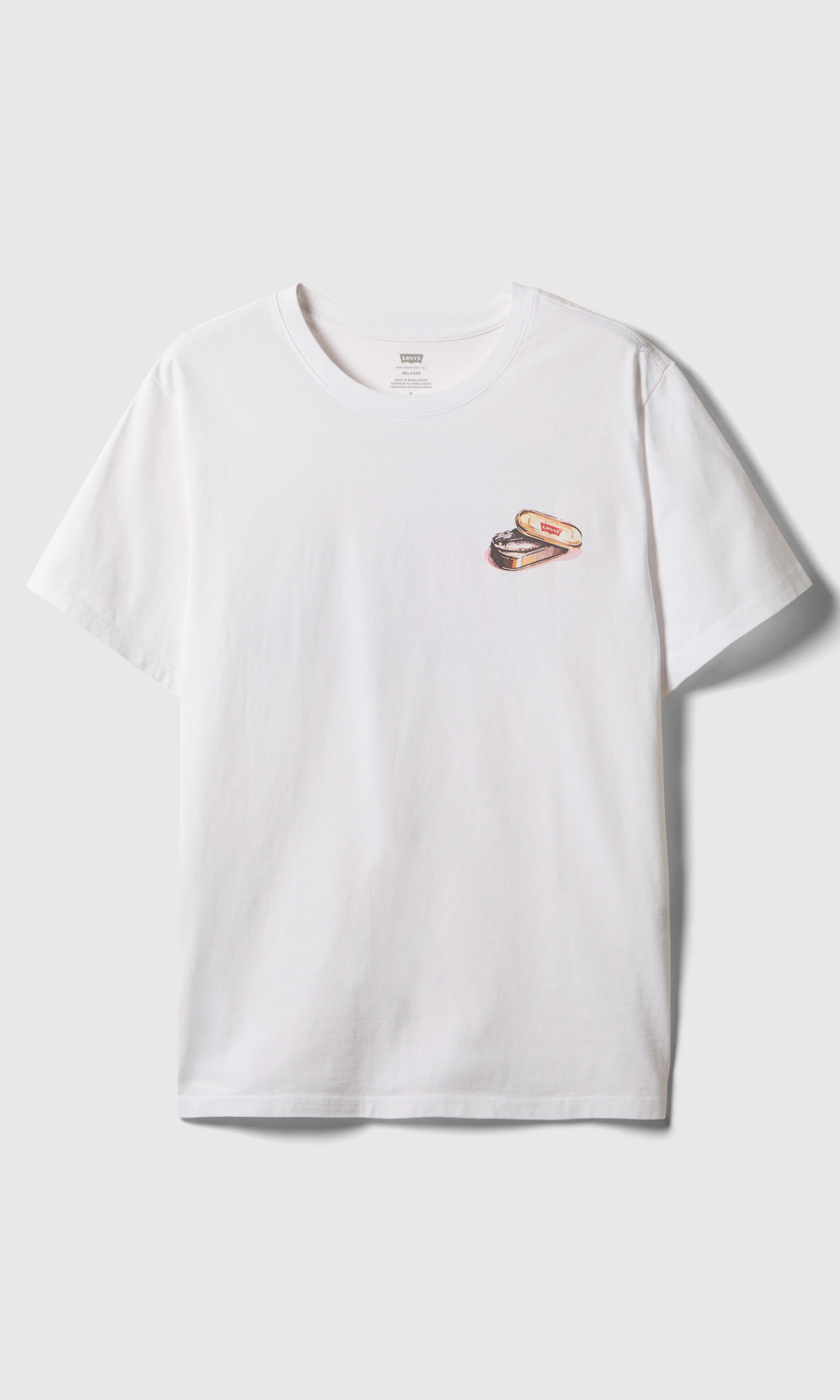 Relaxed Fit Tee Hvit T-Skjorte. Front 1. Flat.