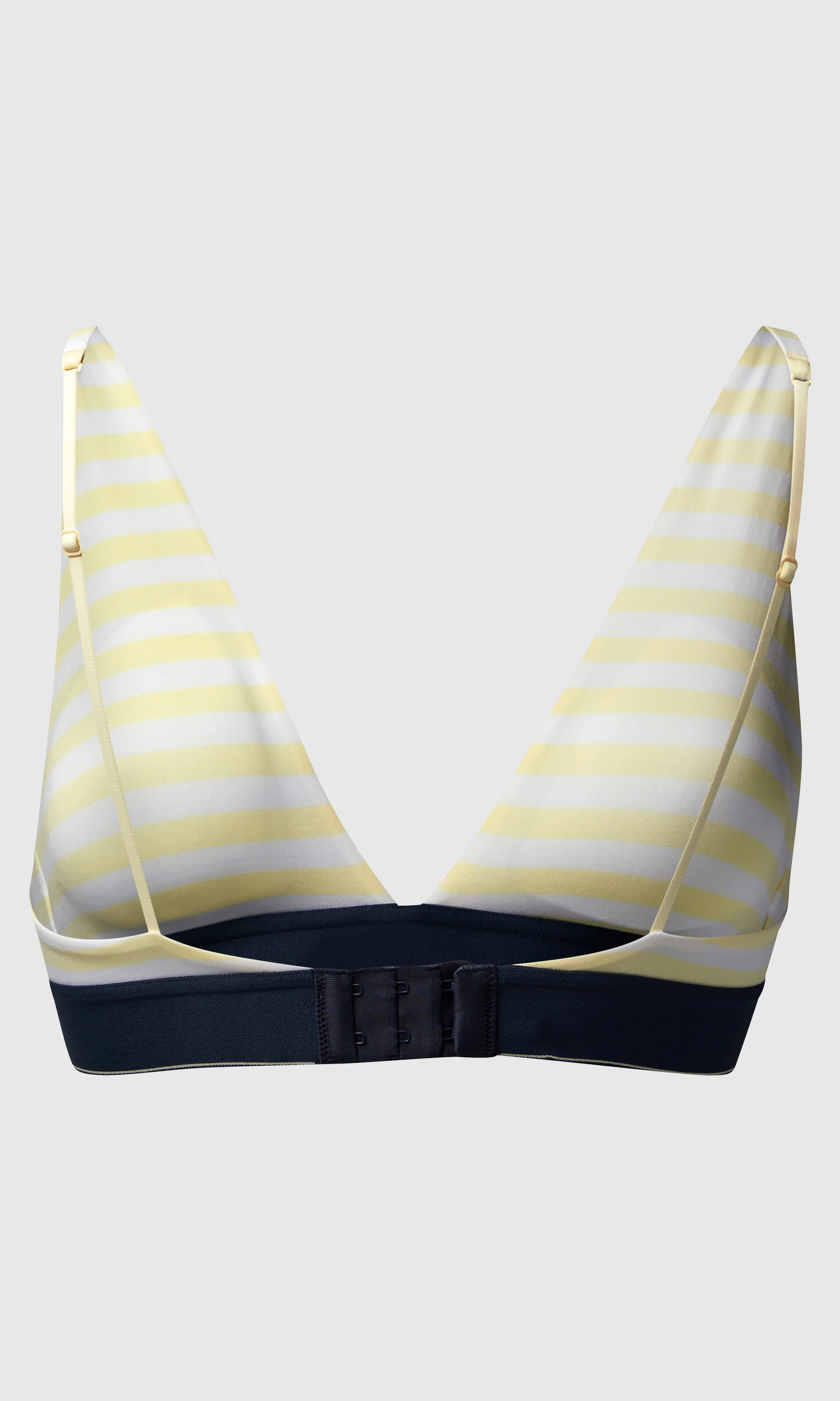 Triangle Bralette Raidalliset Rintaliivit. Back. Flat.