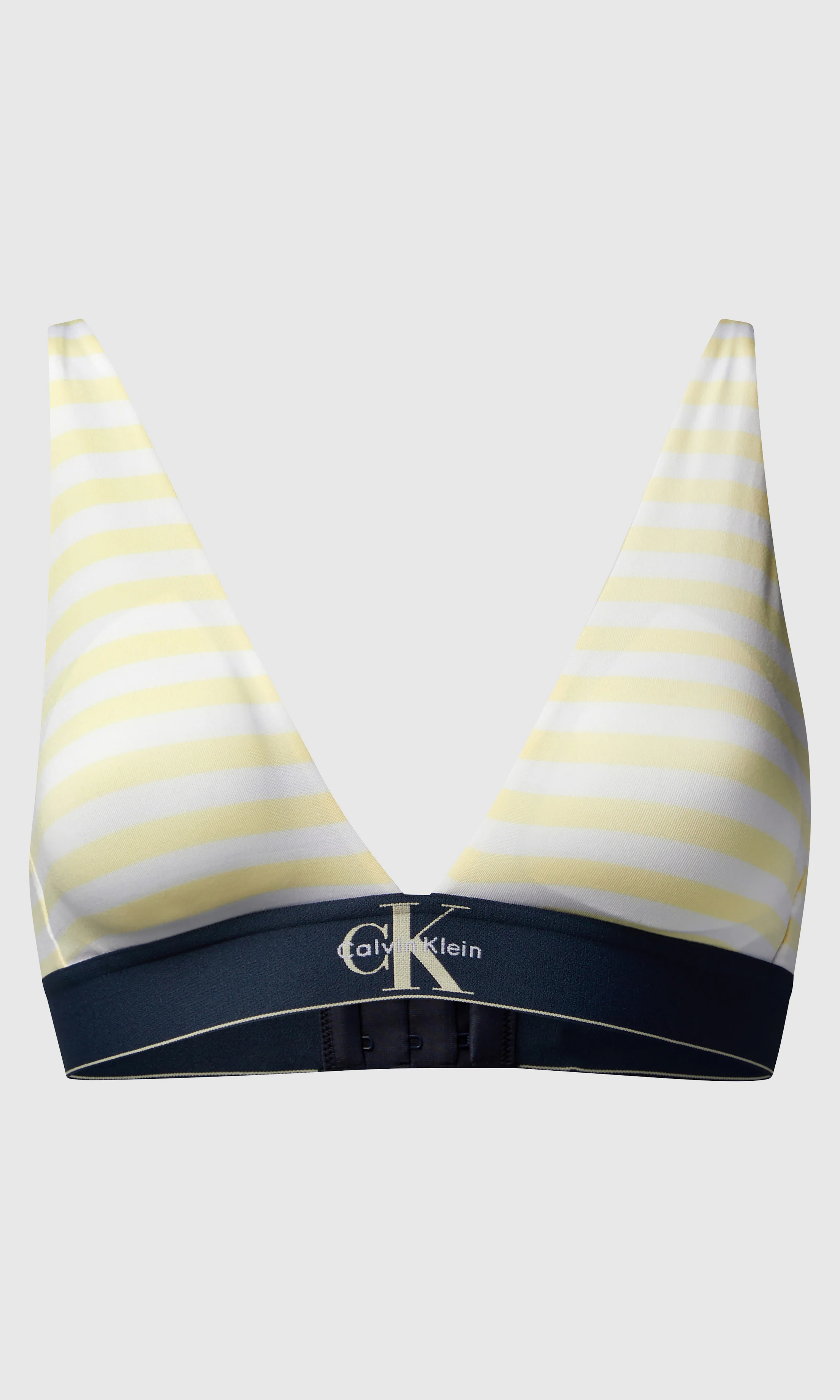 Triangle Bralette Raidalliset Rintaliivit. Front. Flat.