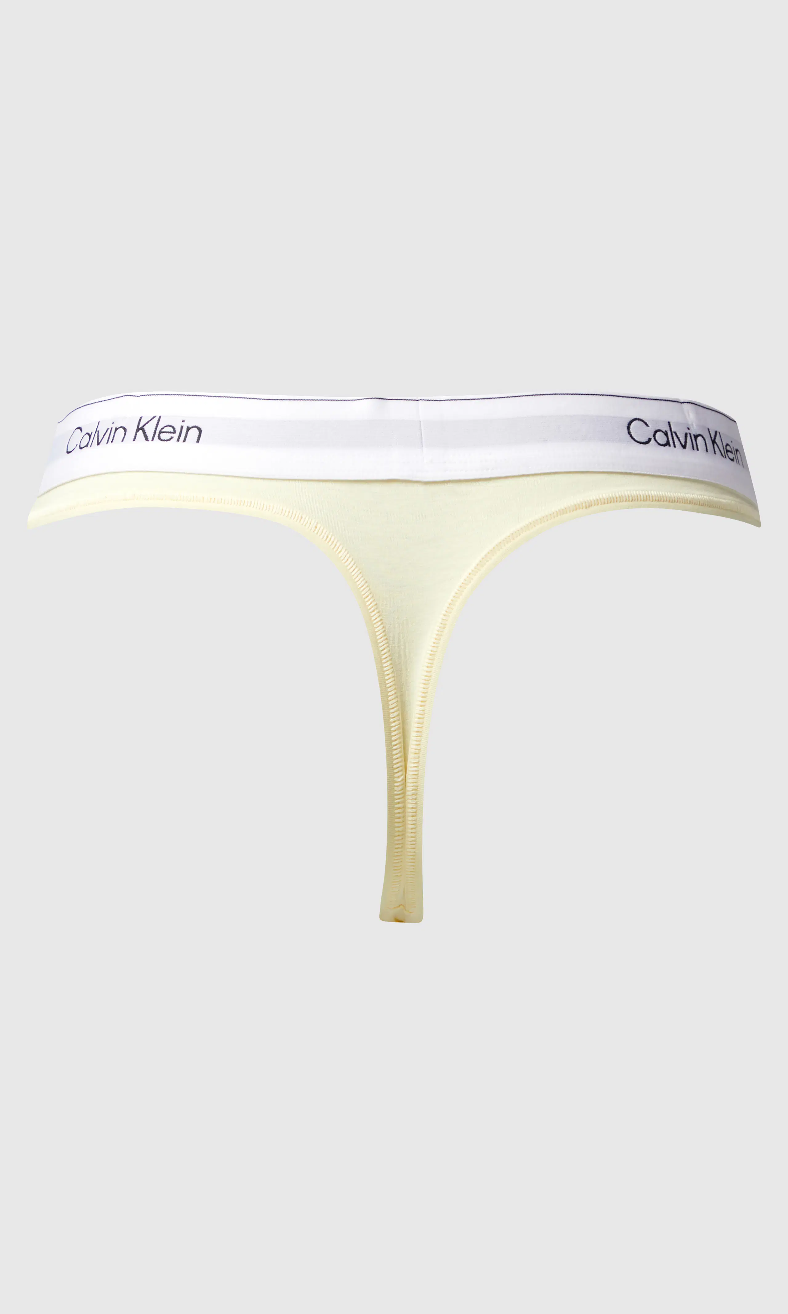 Icon Cotton Modal Gul Stringtrosa. Back. Flat.