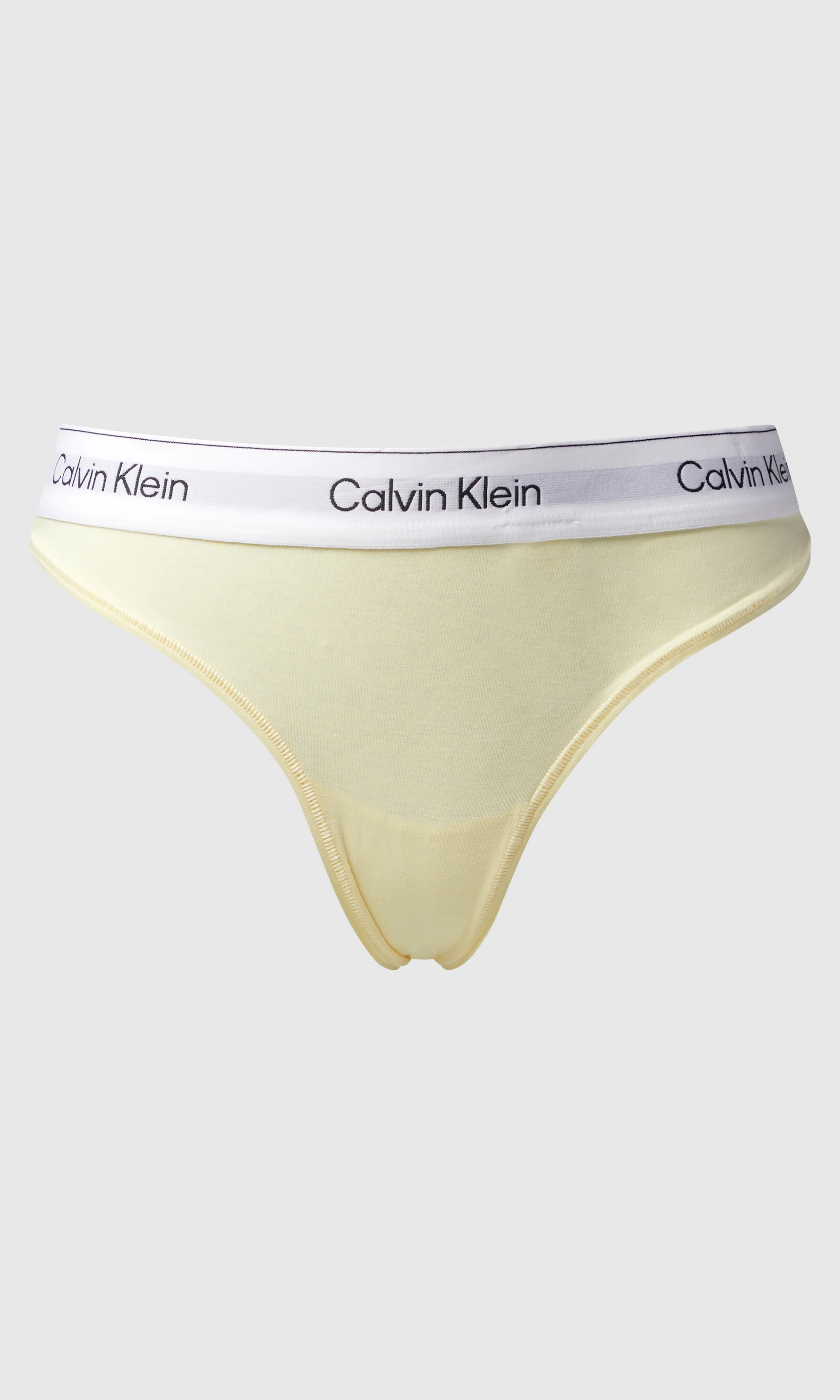Icon Cotton Modal Gul Stringtrosa. Front. Flat.