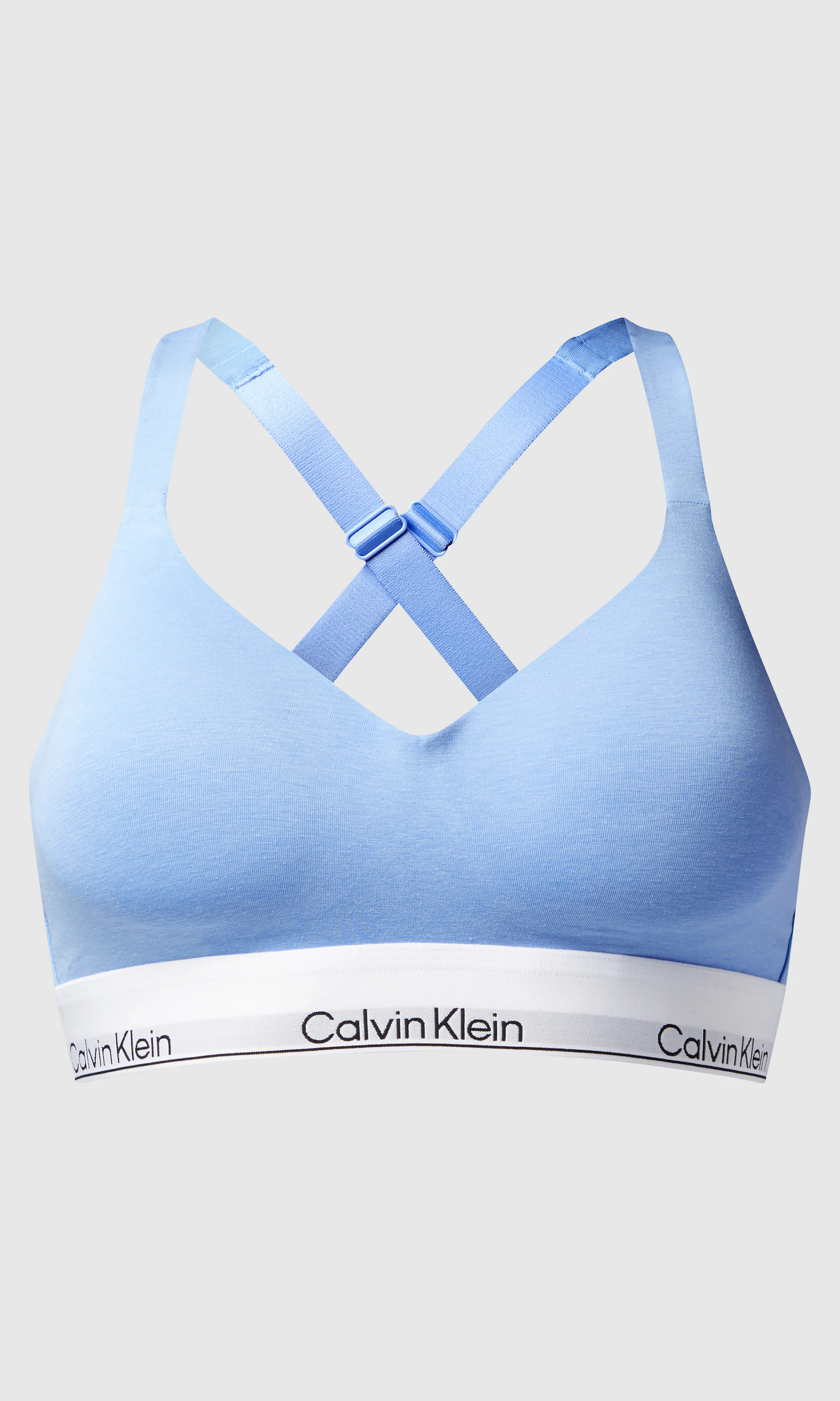 Lift Bralette Icon Cotton Modal Blå BH. Front. Flat.