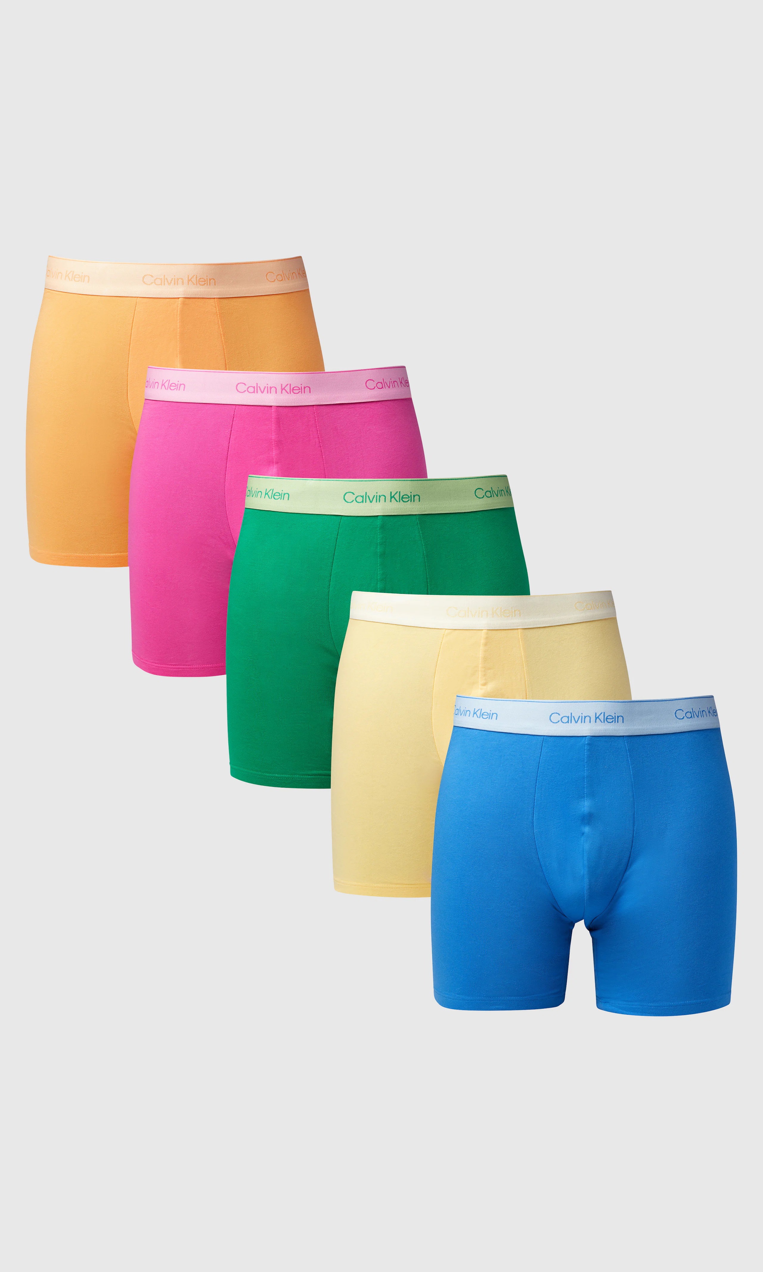 5-Pack Brief Multi Boxer. Front. Flat.