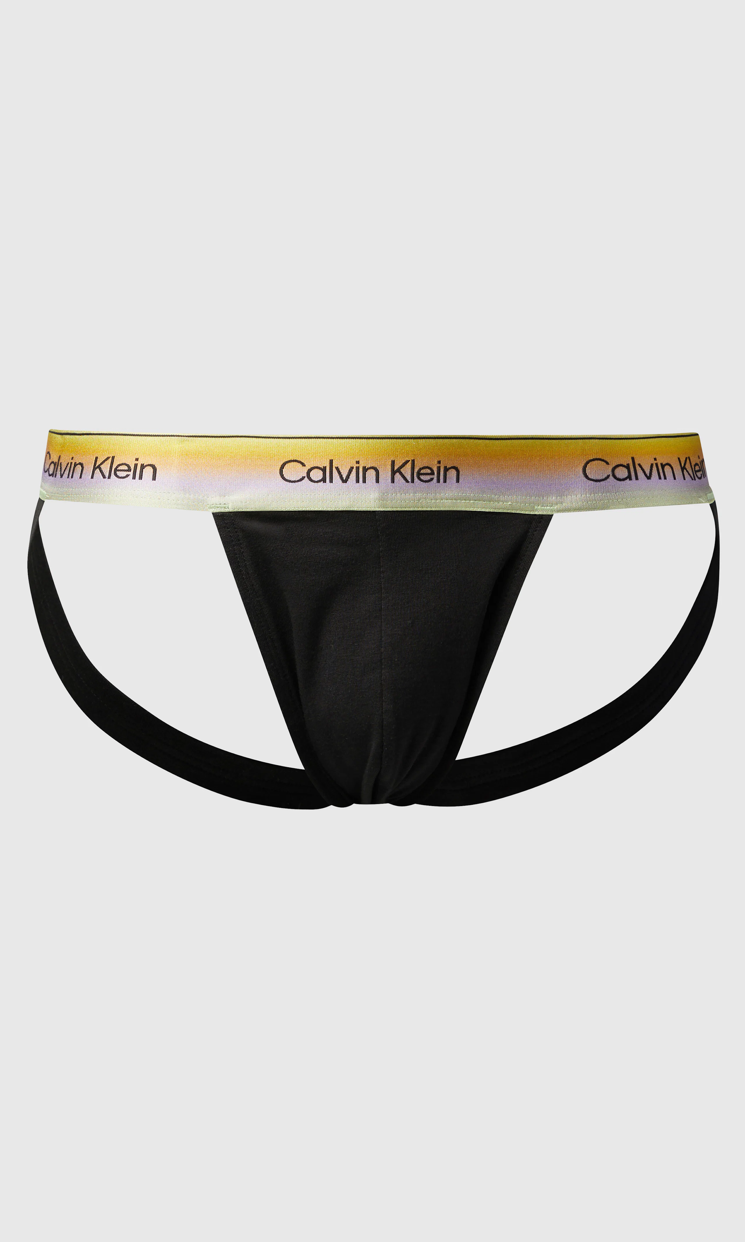 Jock Strap Svart Undertøy. Front. Flat.