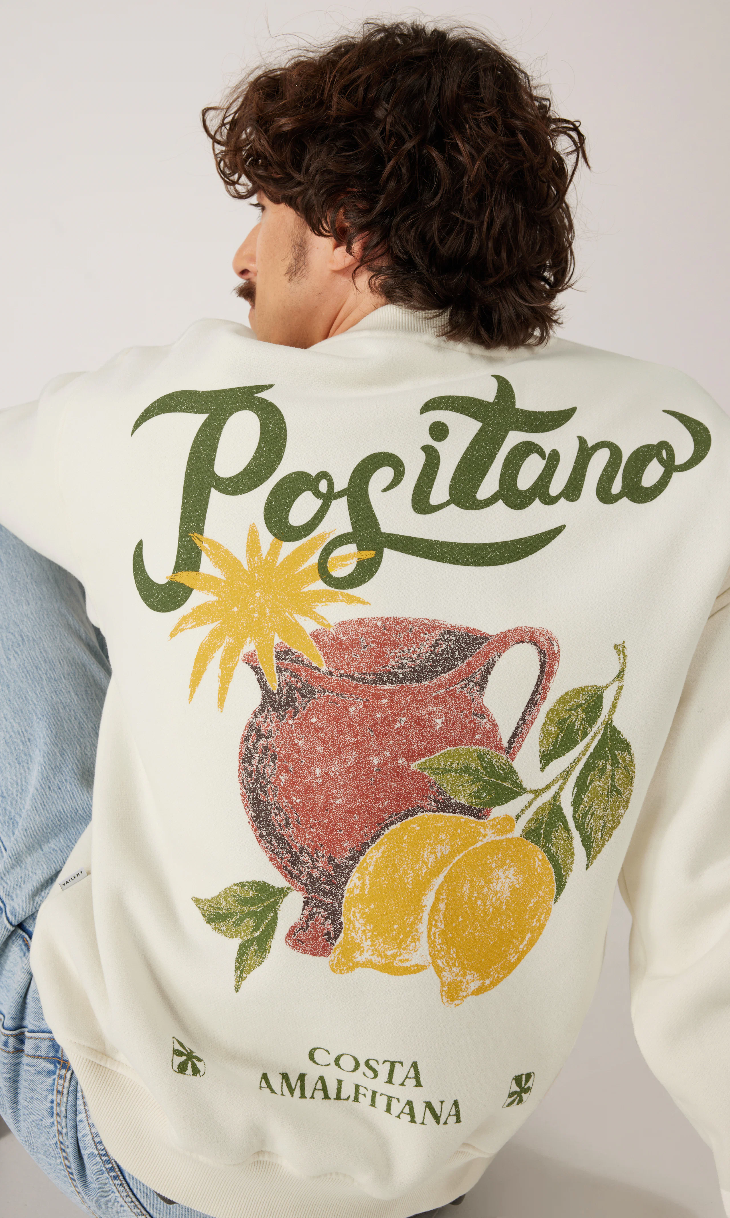Crew Positano Genser. Front. Model.