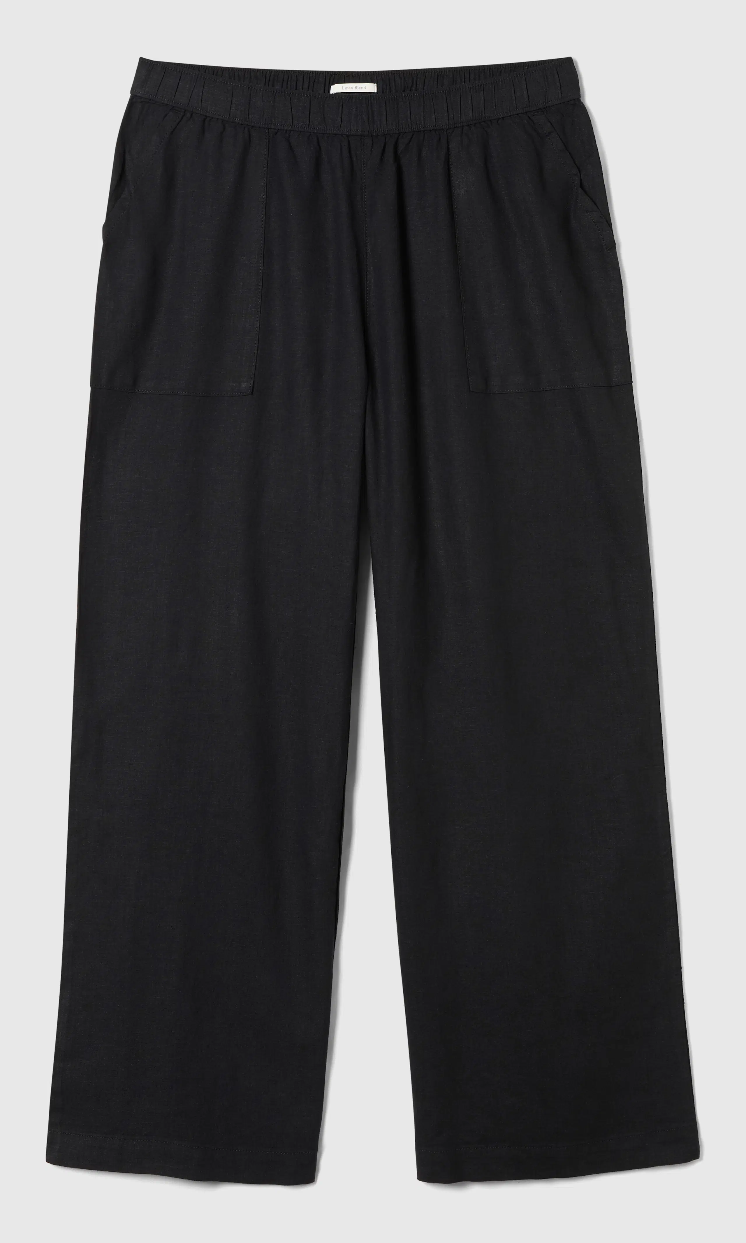 Linen Wide Pellavahousut. Front. Flat.