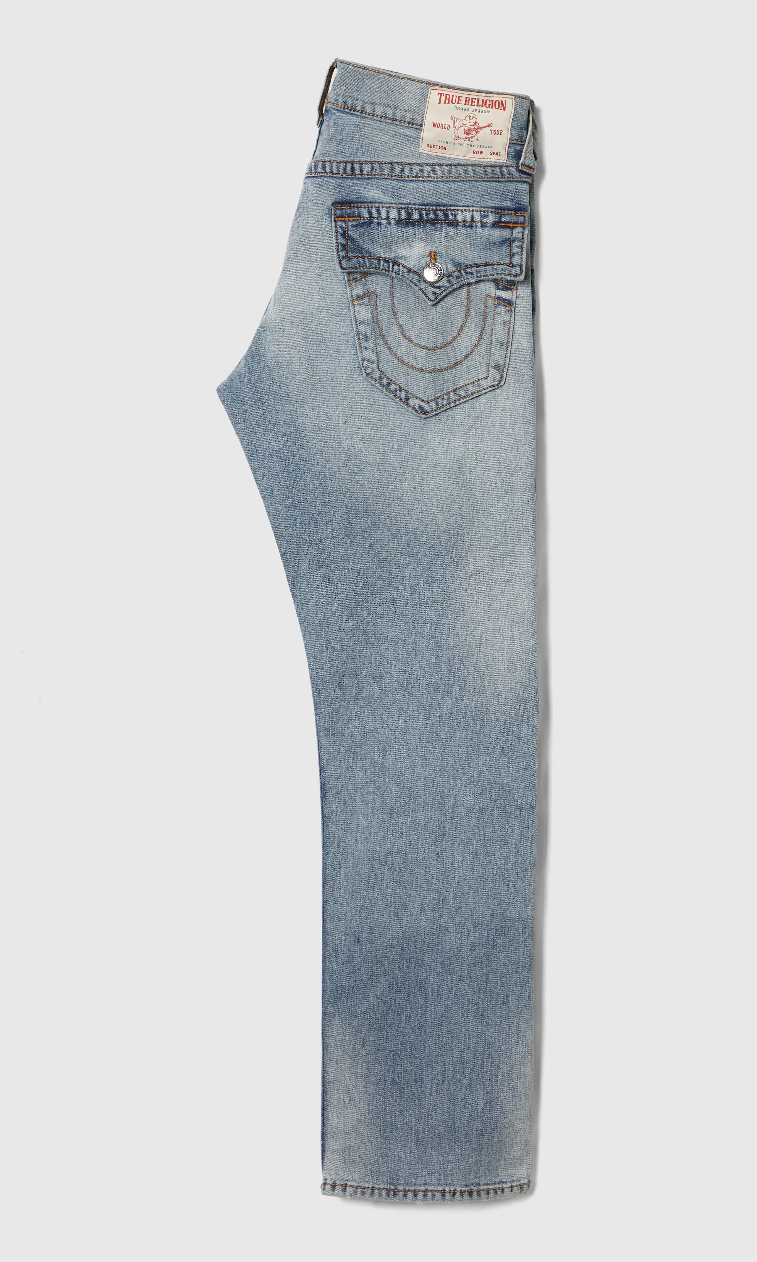Ricky Flap Ljusblå Jeans. Back. Flat.