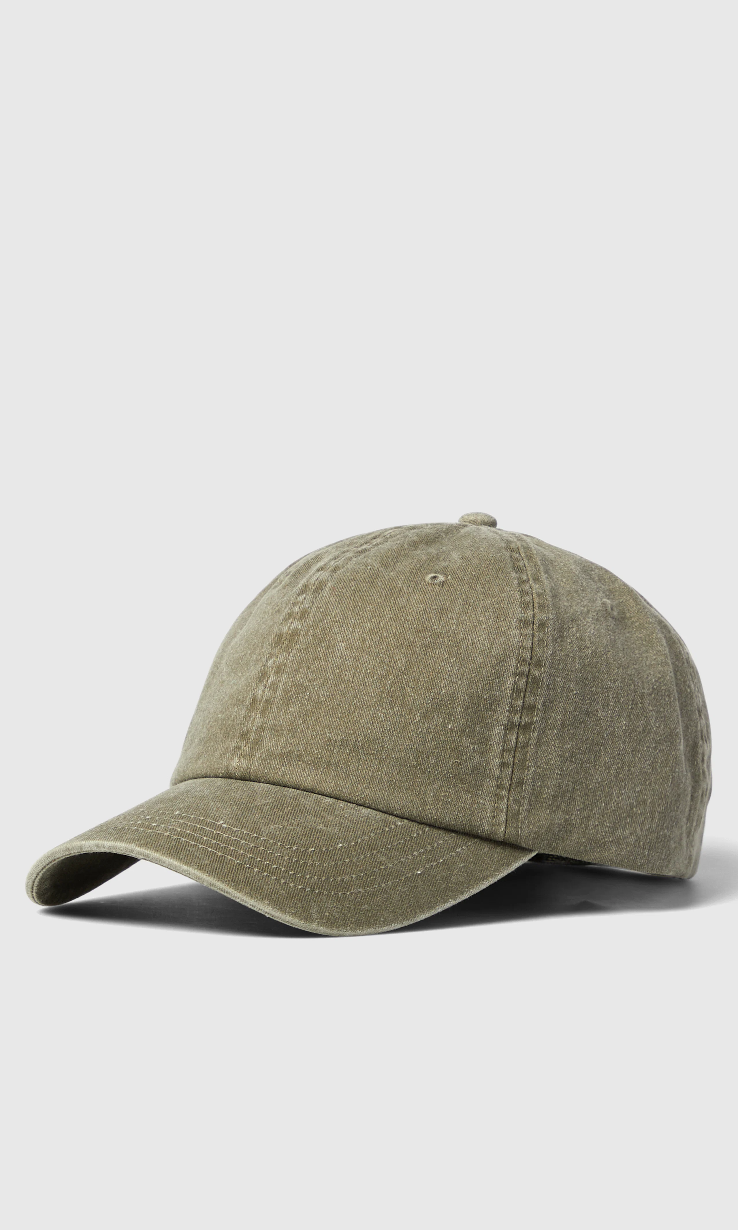 Washed Caps. Front. Flat.