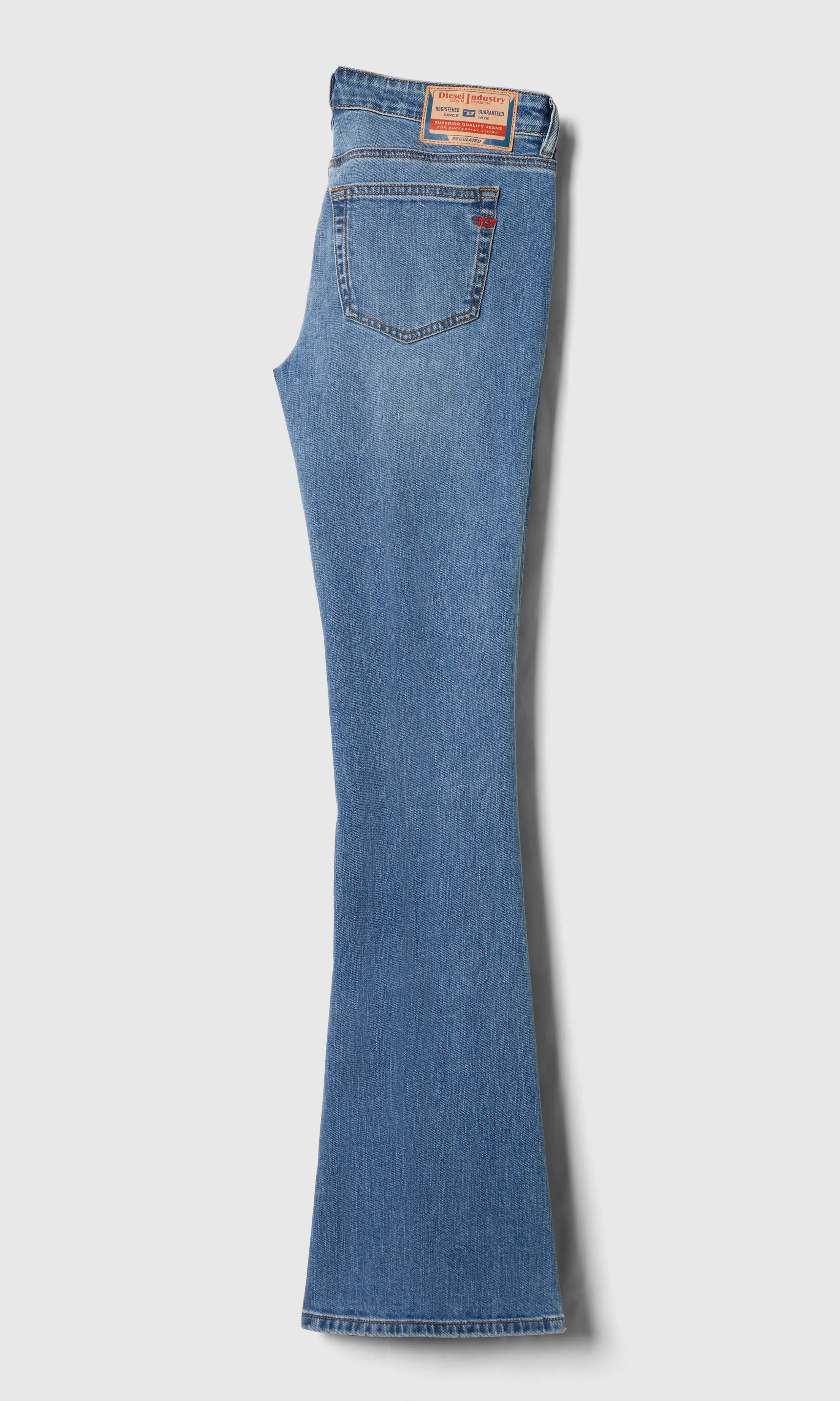 1969 D-Ebbey Vaaleansiniset Farkut. Back. Flat.