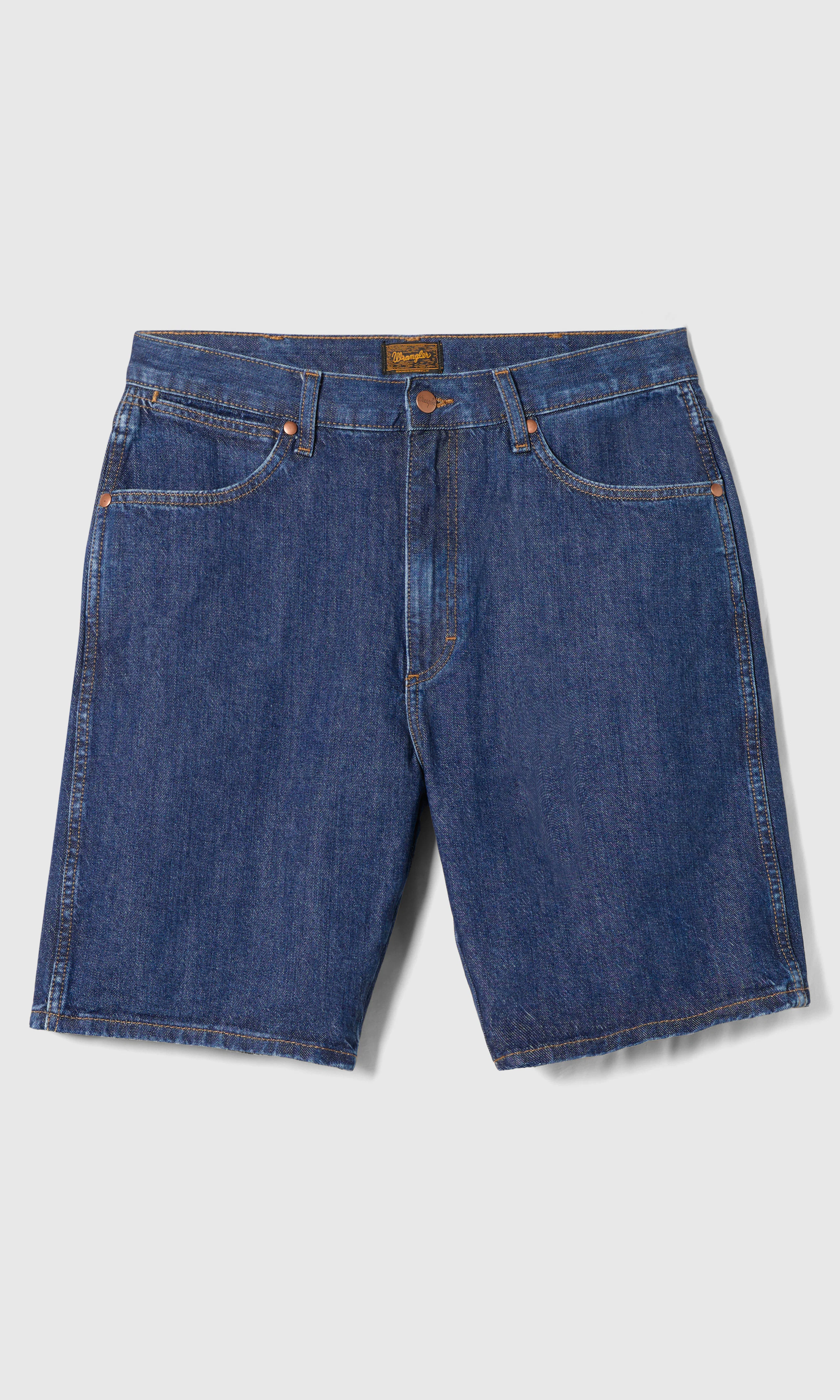 Cowboy Mörkblå Shorts. Front. Flat.