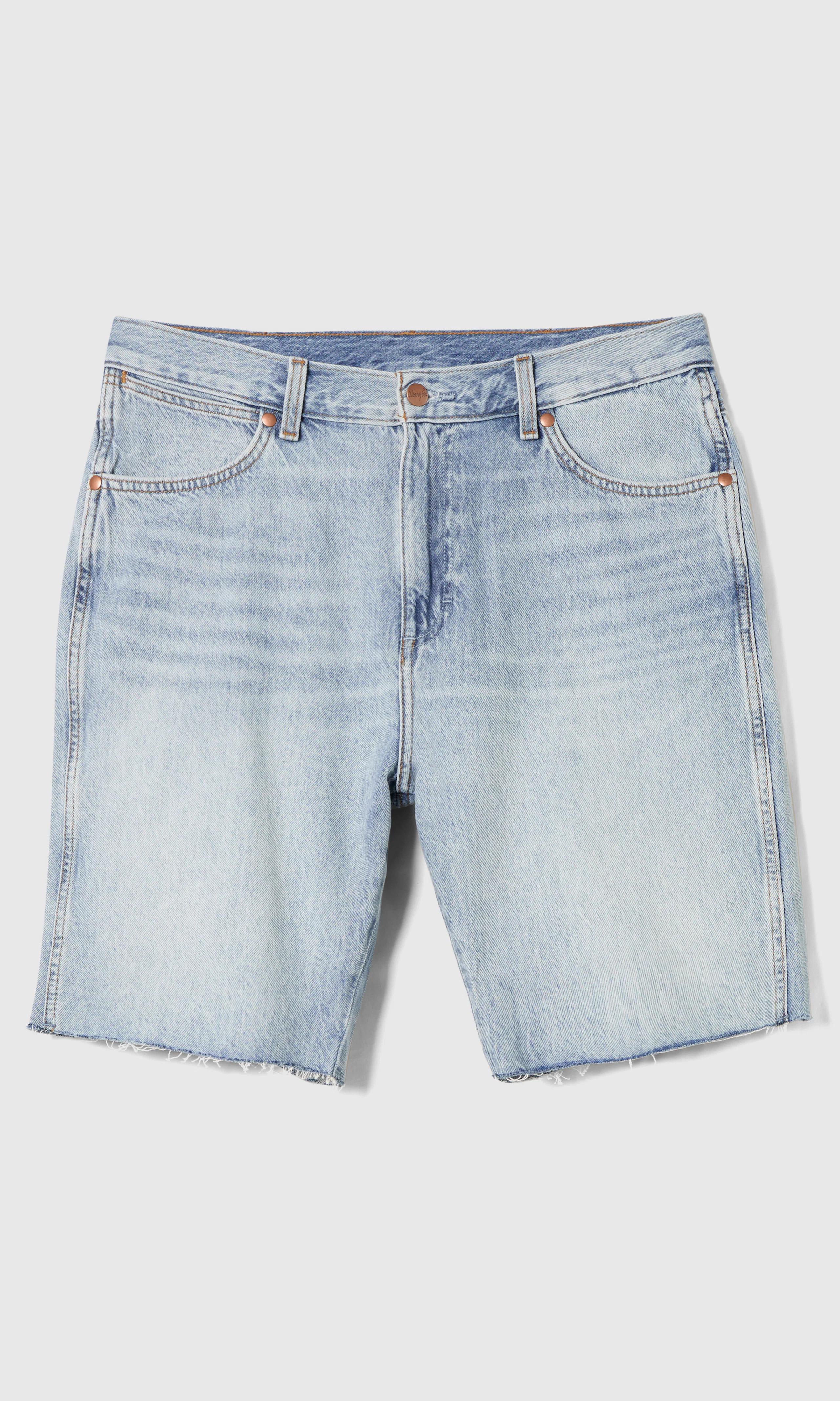 Cowboy Ljusblå Shorts. Front. Flat.