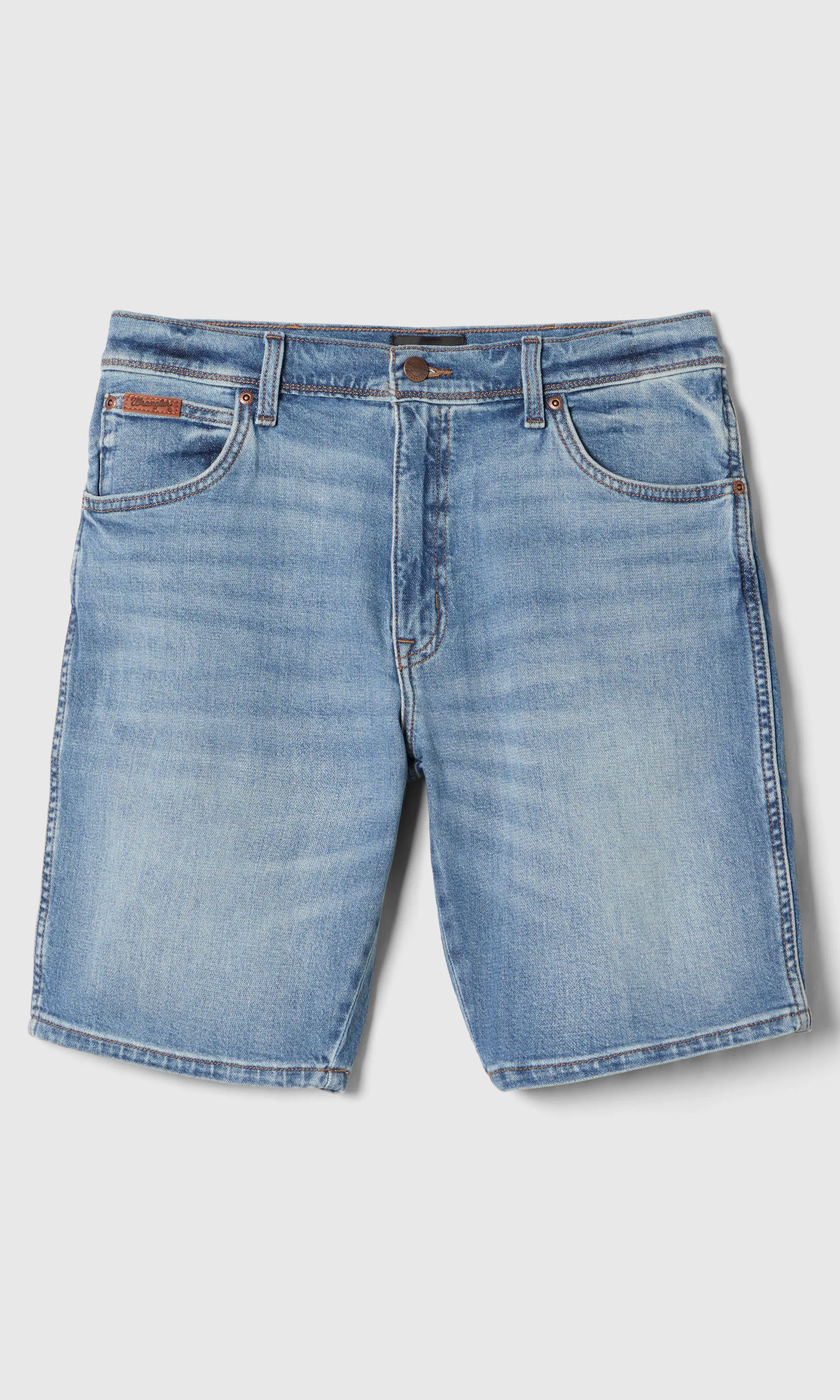 Texas Medium Blå Shorts. Front. Flat.