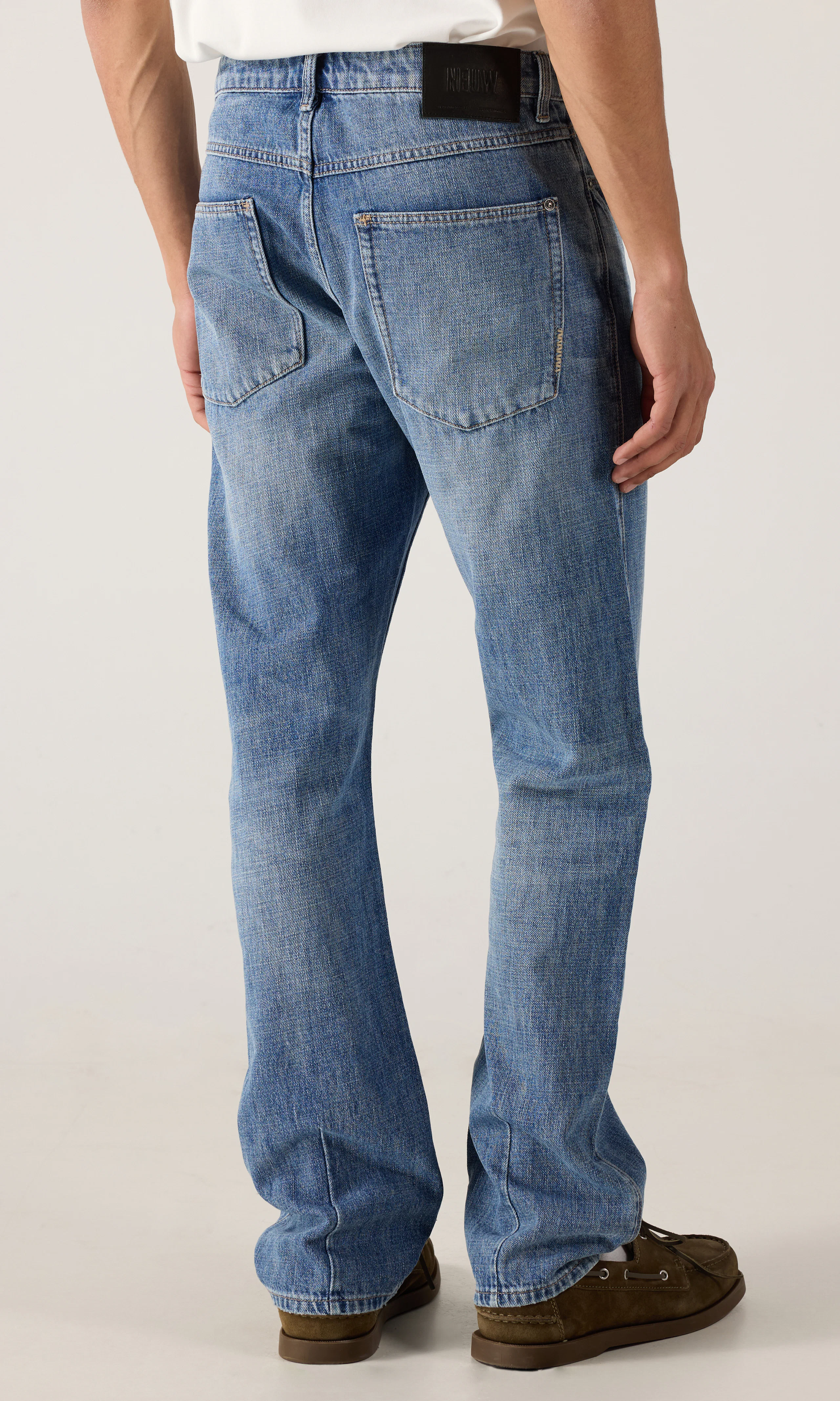 Rebel Straight Jeans. Back. Model.