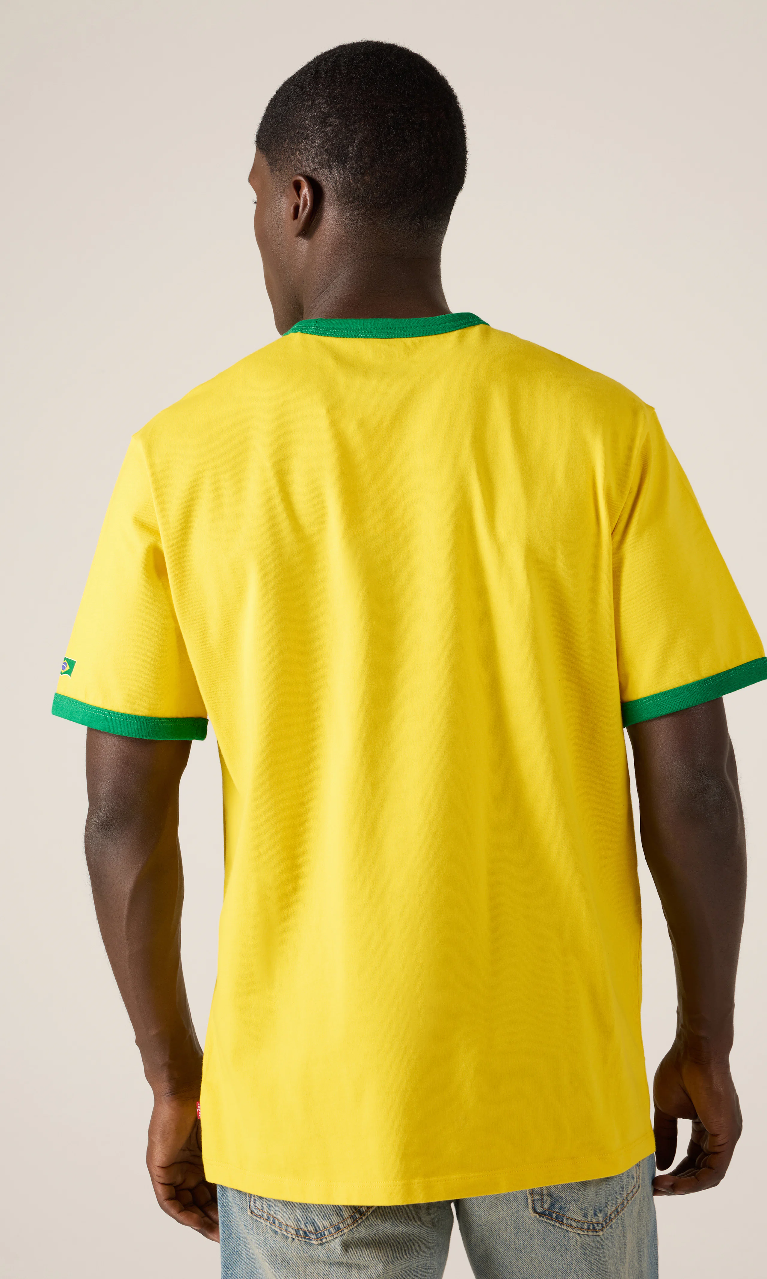Brazil Retro Ringer Tee T-Paita. Back. Model.
