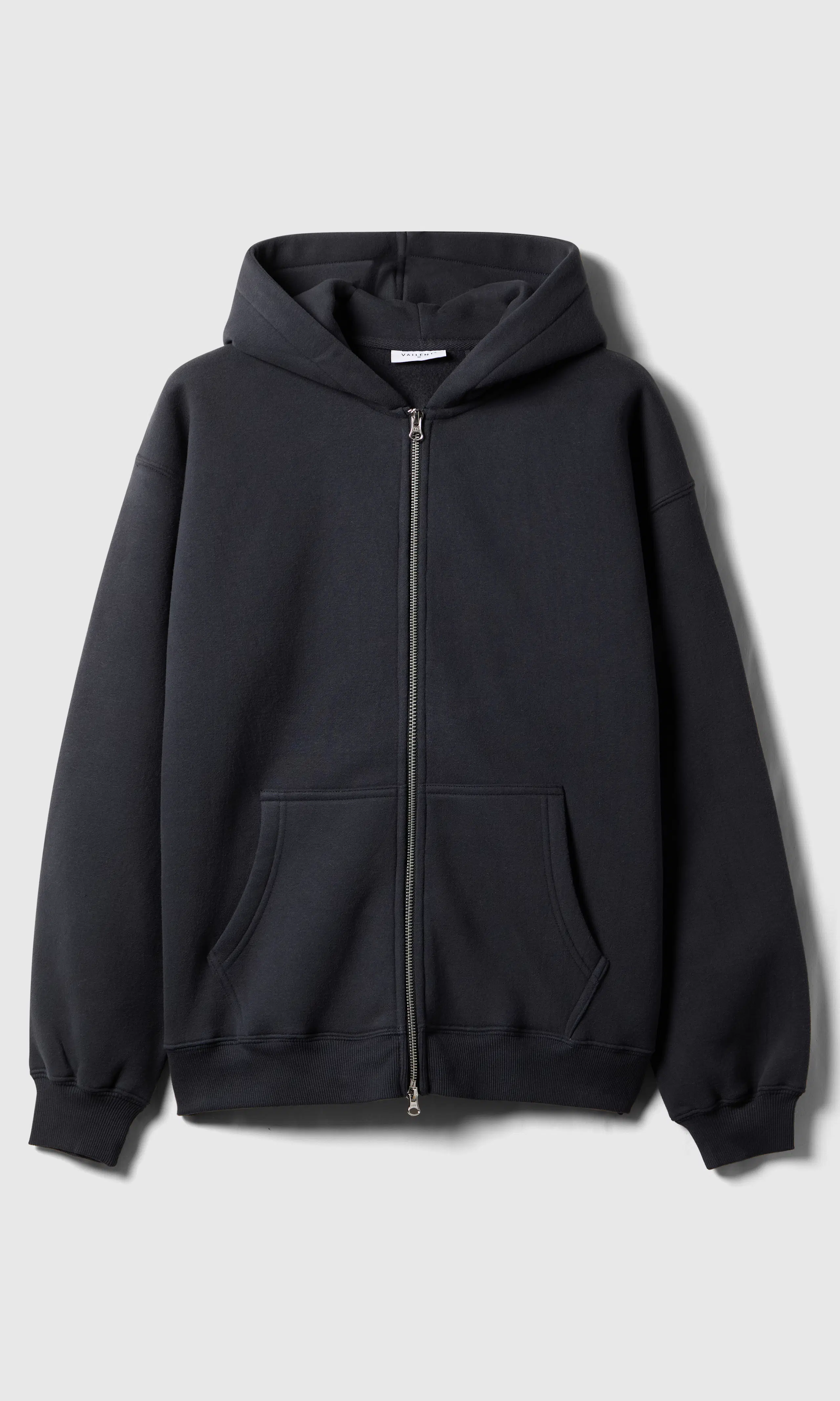 New Zip Hood Huvtröja. Front. Flat.