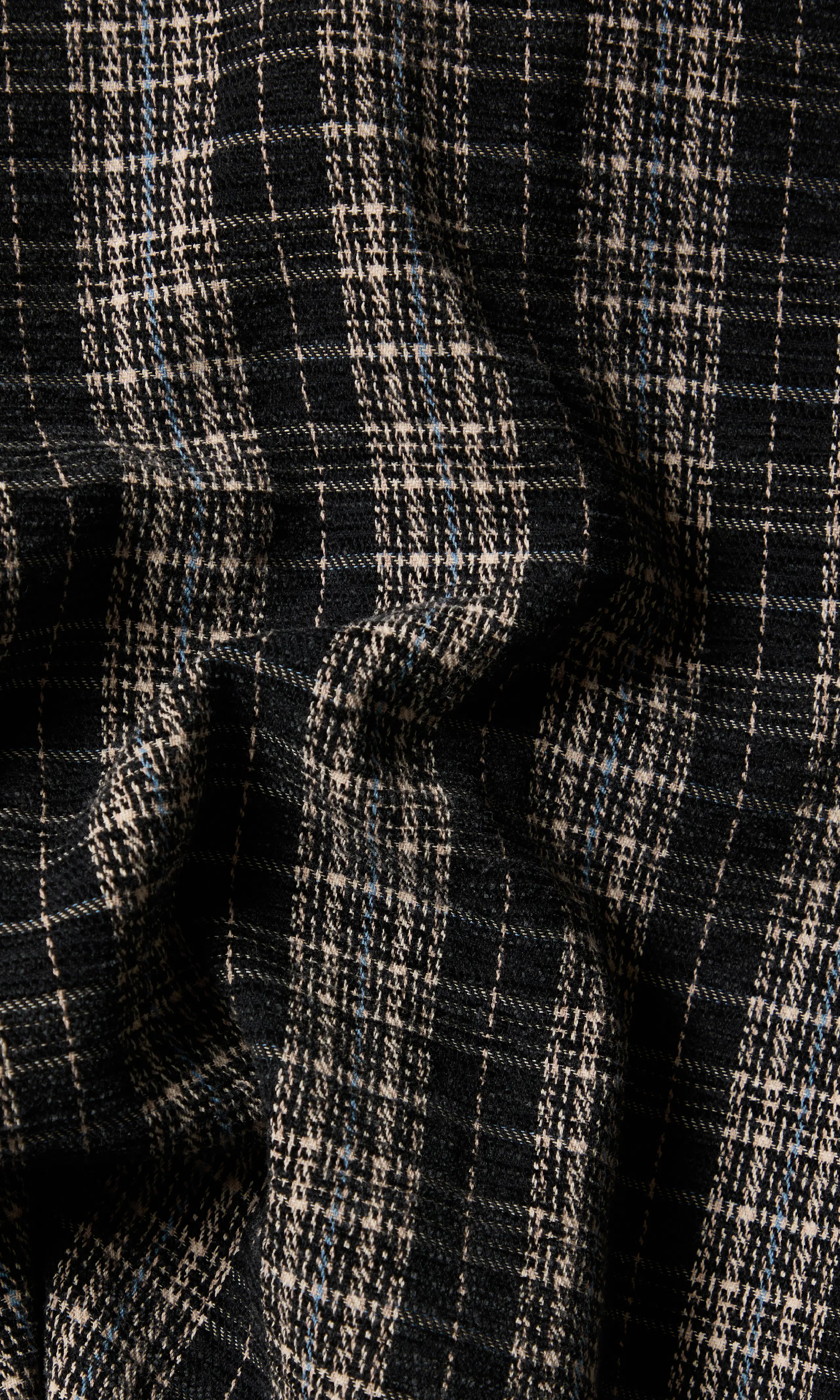 Tex Check Overshirt. Detail 2. Flat.