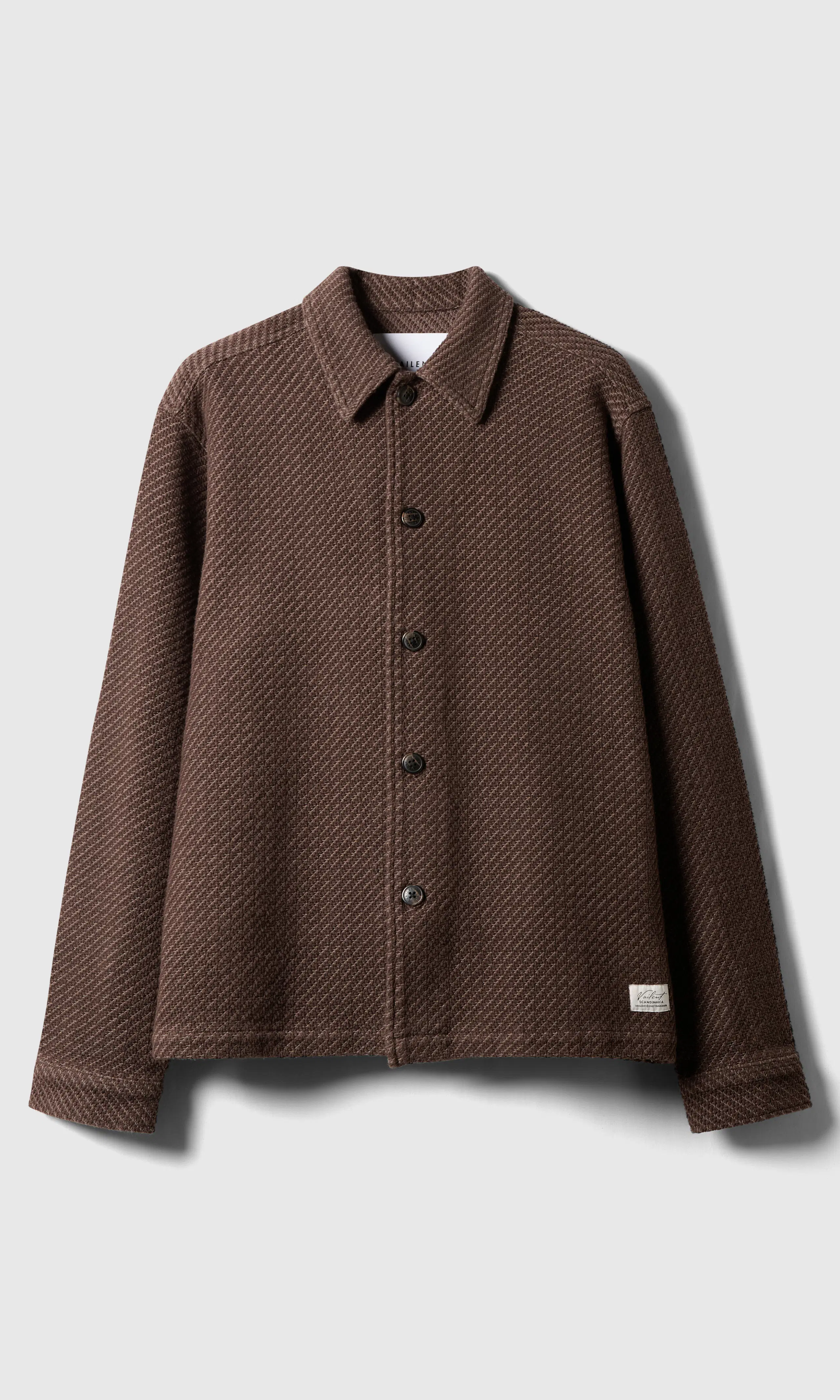 Mercer Brun Overshirt. Front. Flat.