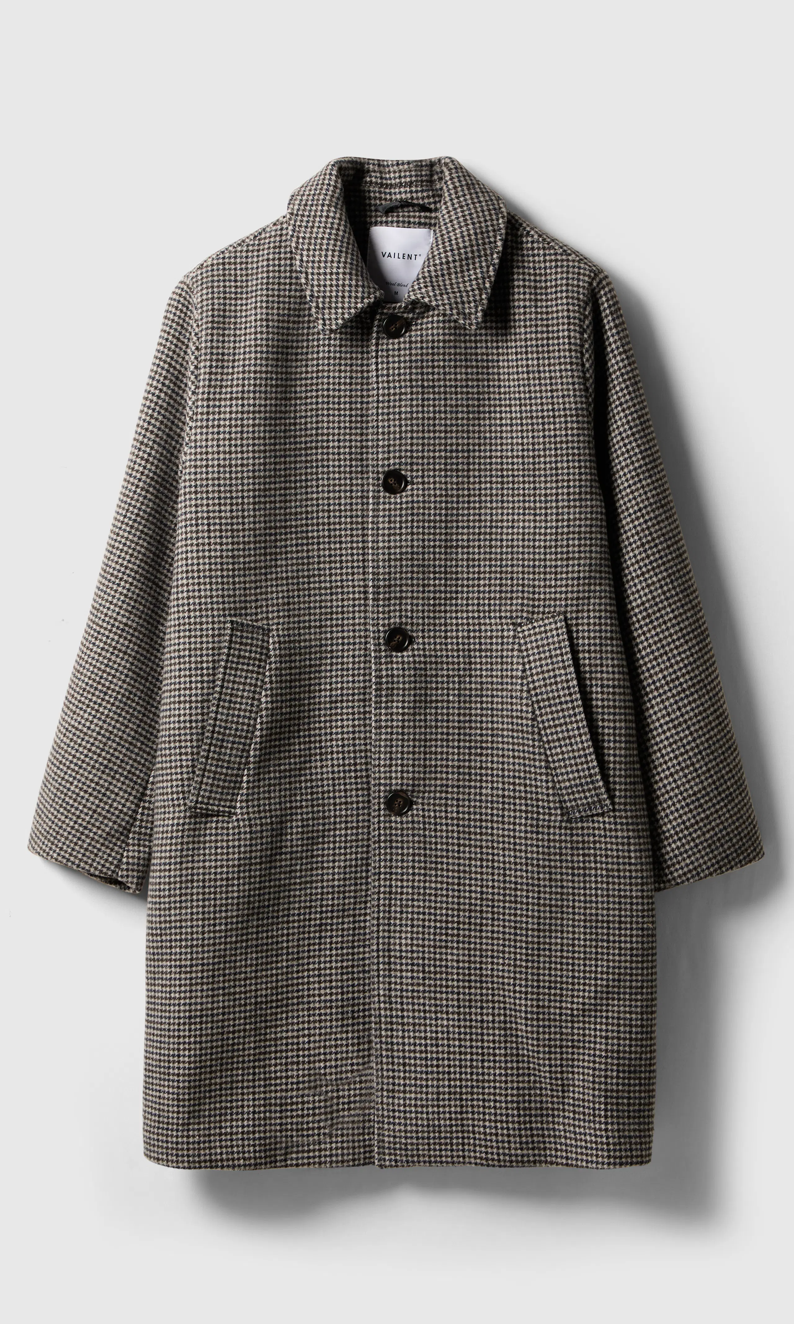 Car Coat Check Rock. Front. Flat.