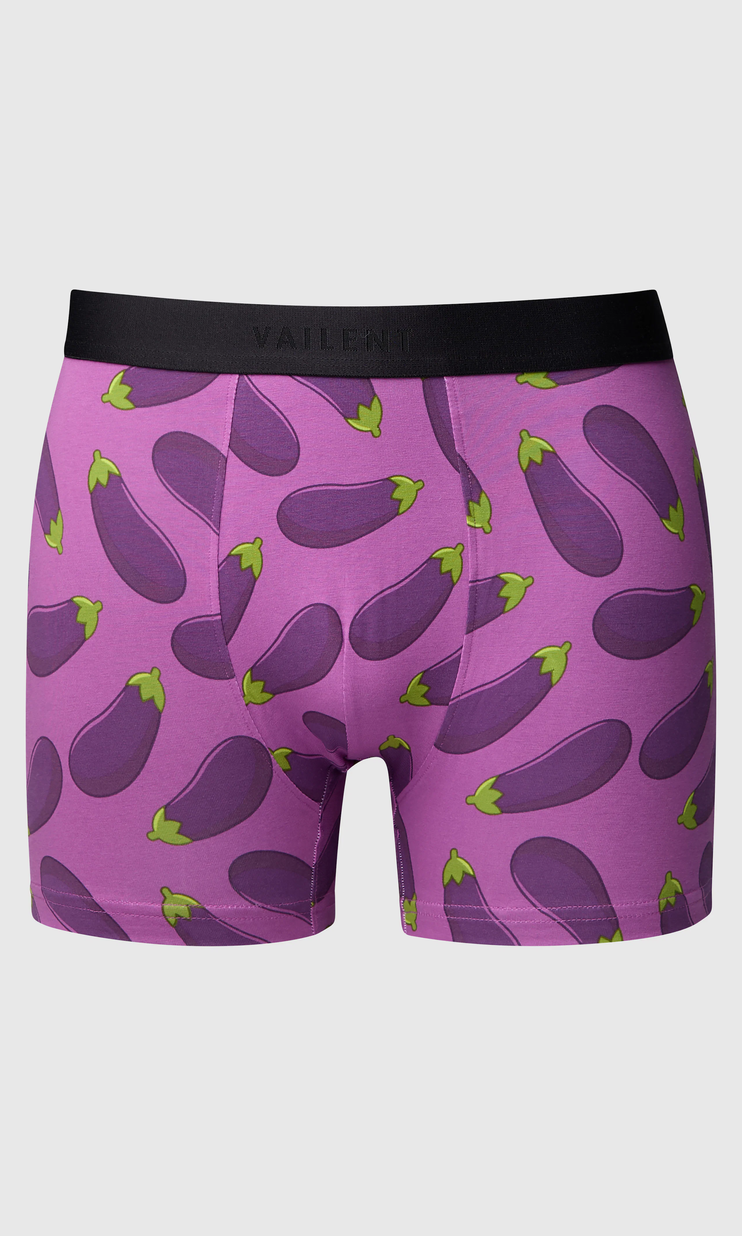 1-Pack Aubergine Bokserit. Front. Flat.