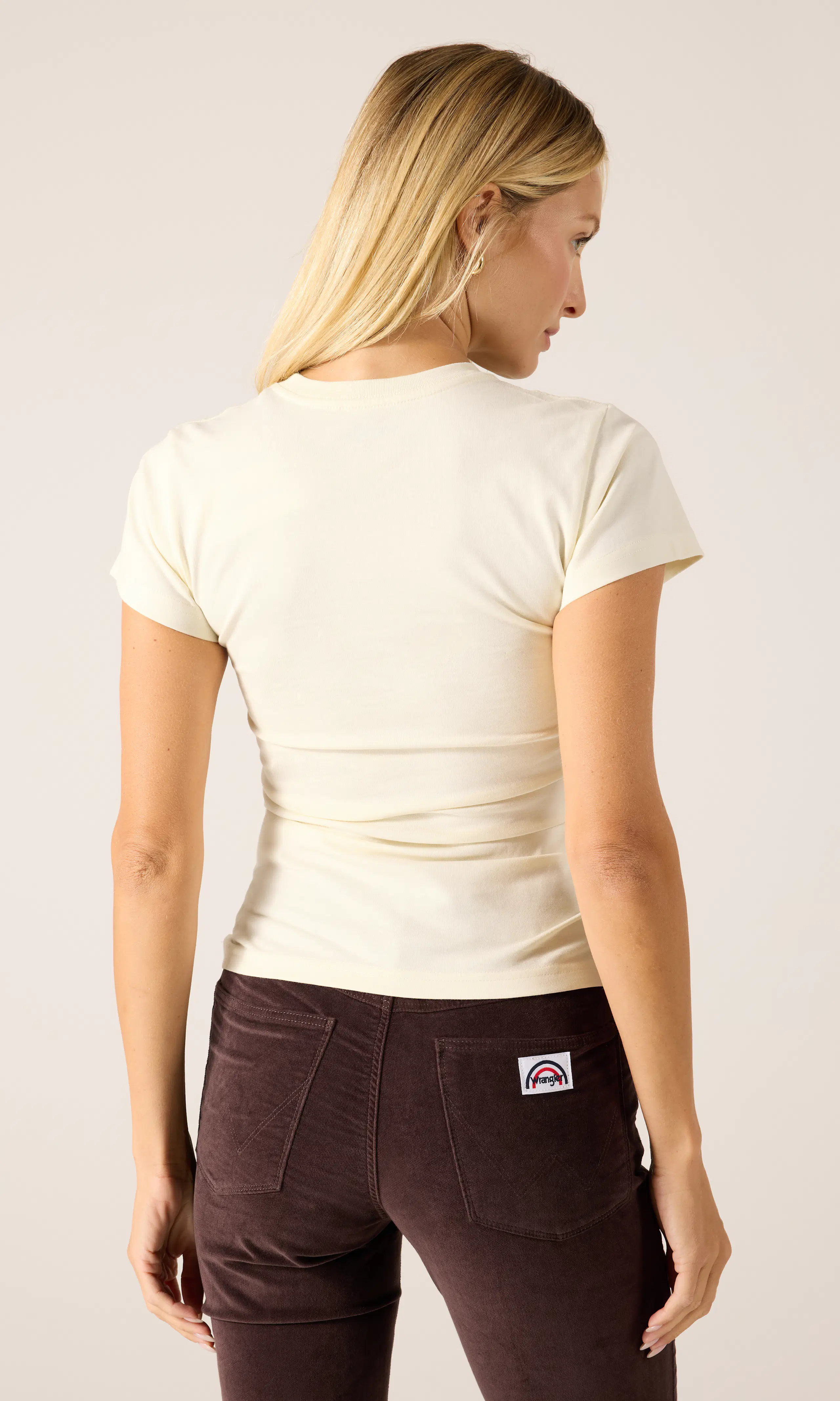 Shrunken Band Tee T-Shirt. Back. Model.