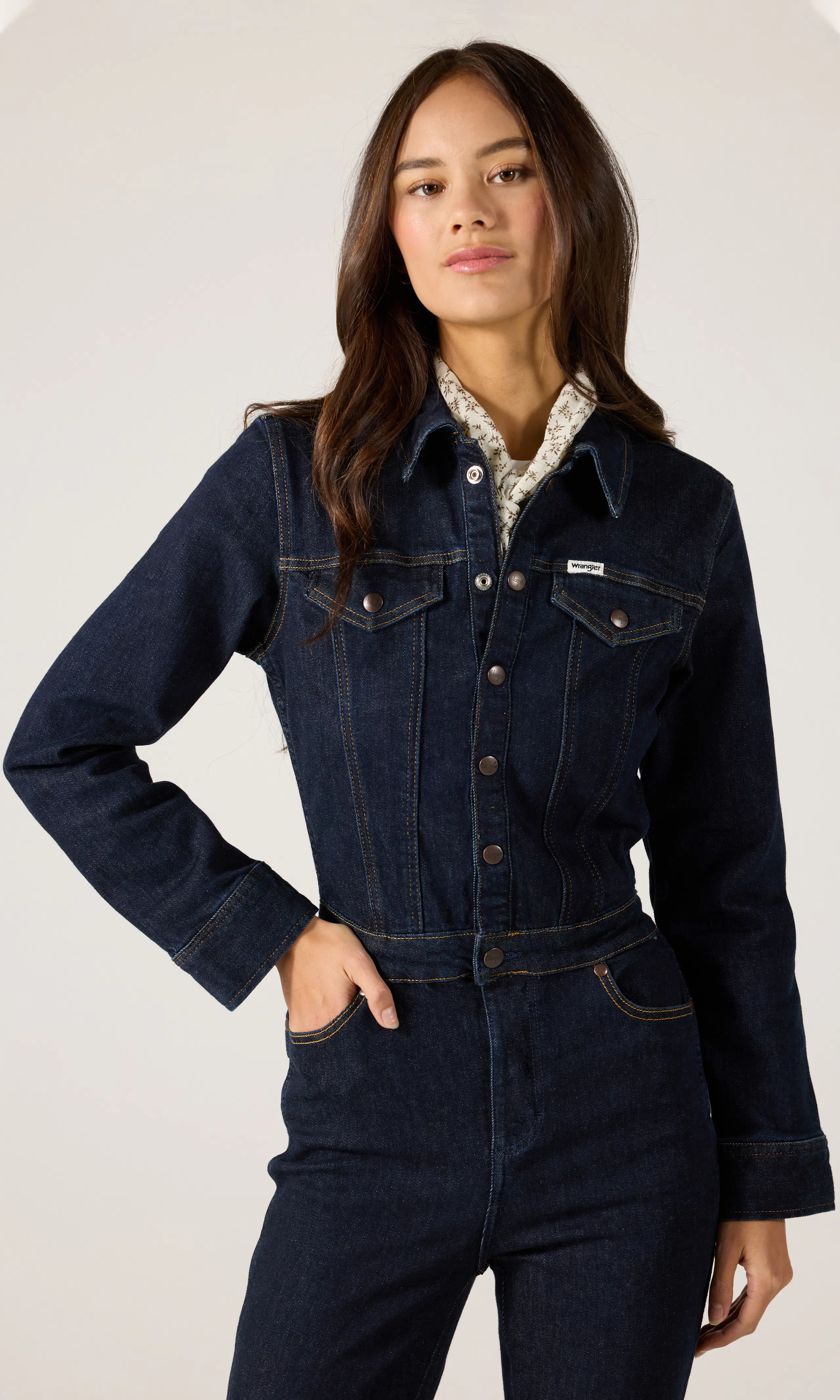 Montana Coverall. Front 1. Model.