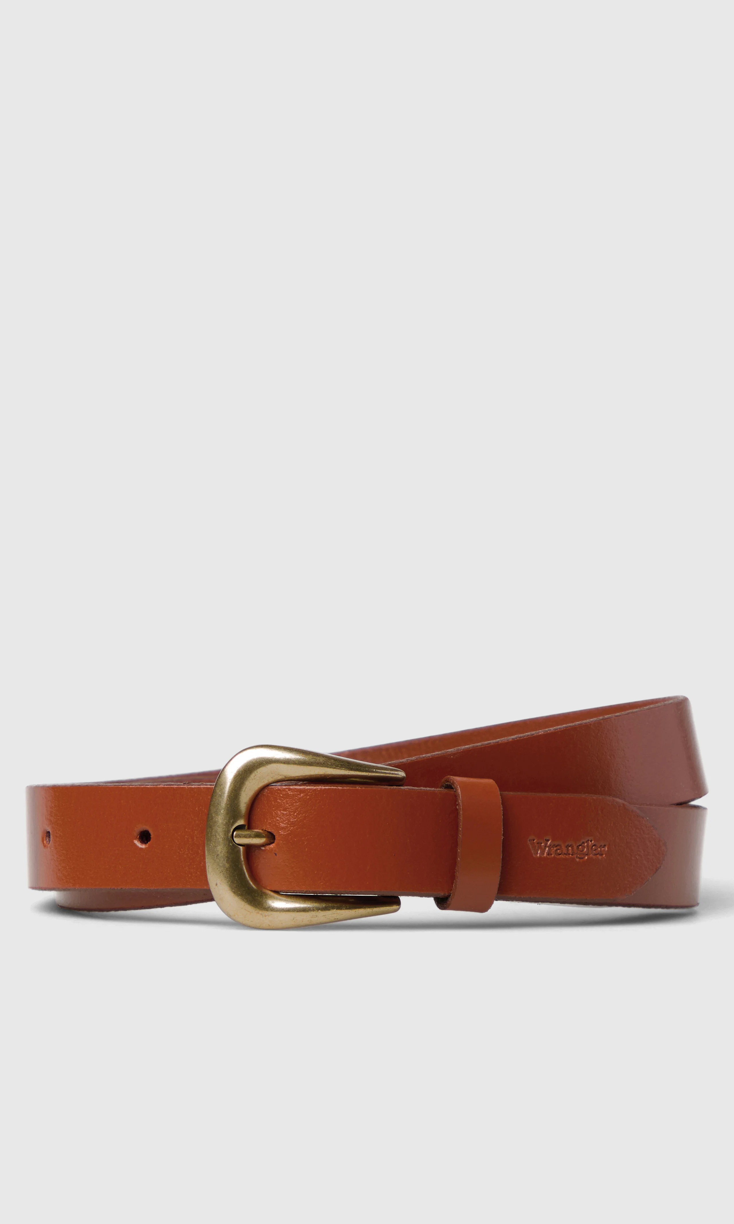 Easy Western Brunt Skinnbälte. Front. Flat.
