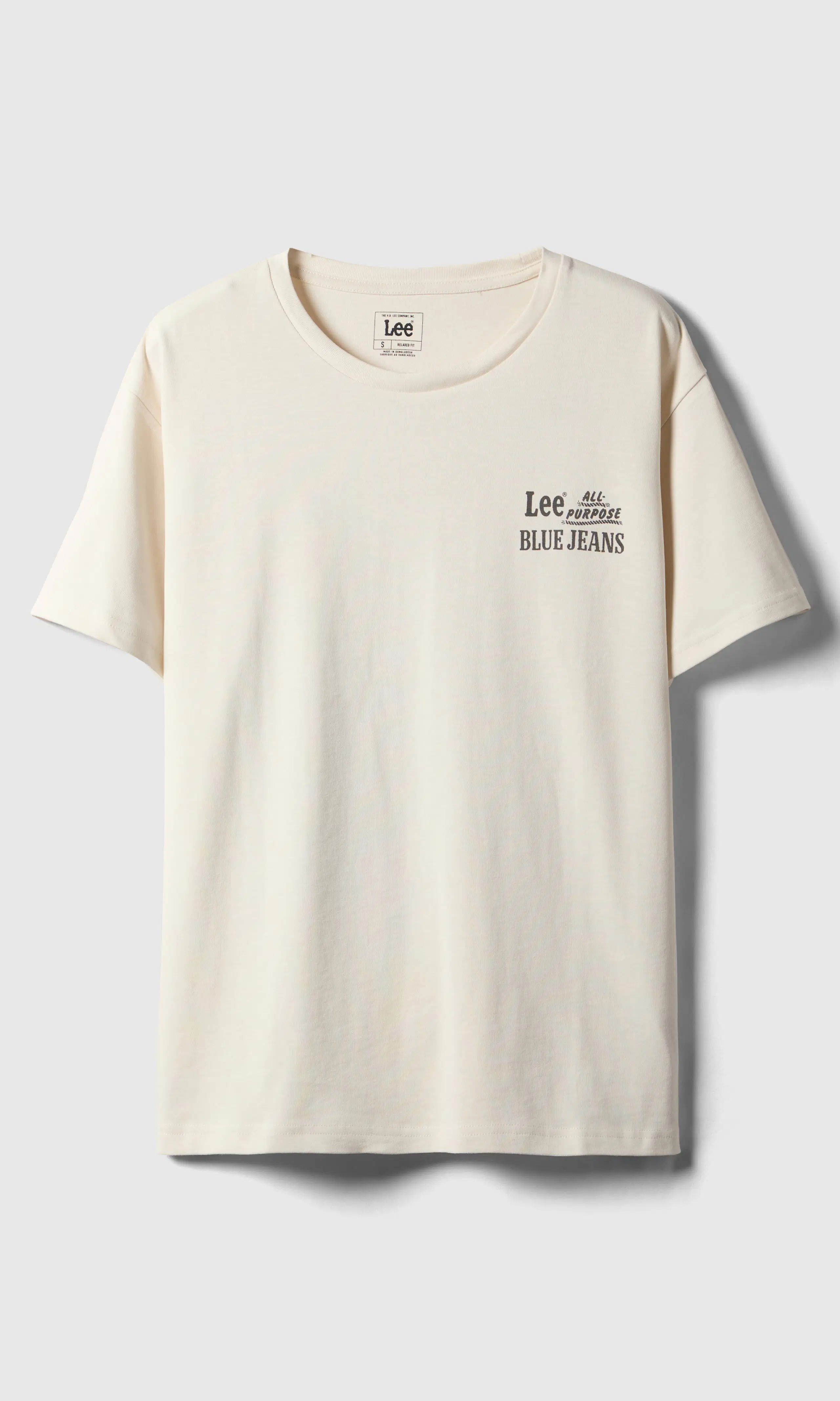 Blue Jeans Tee Vit  T-shirt. Front. Flat.