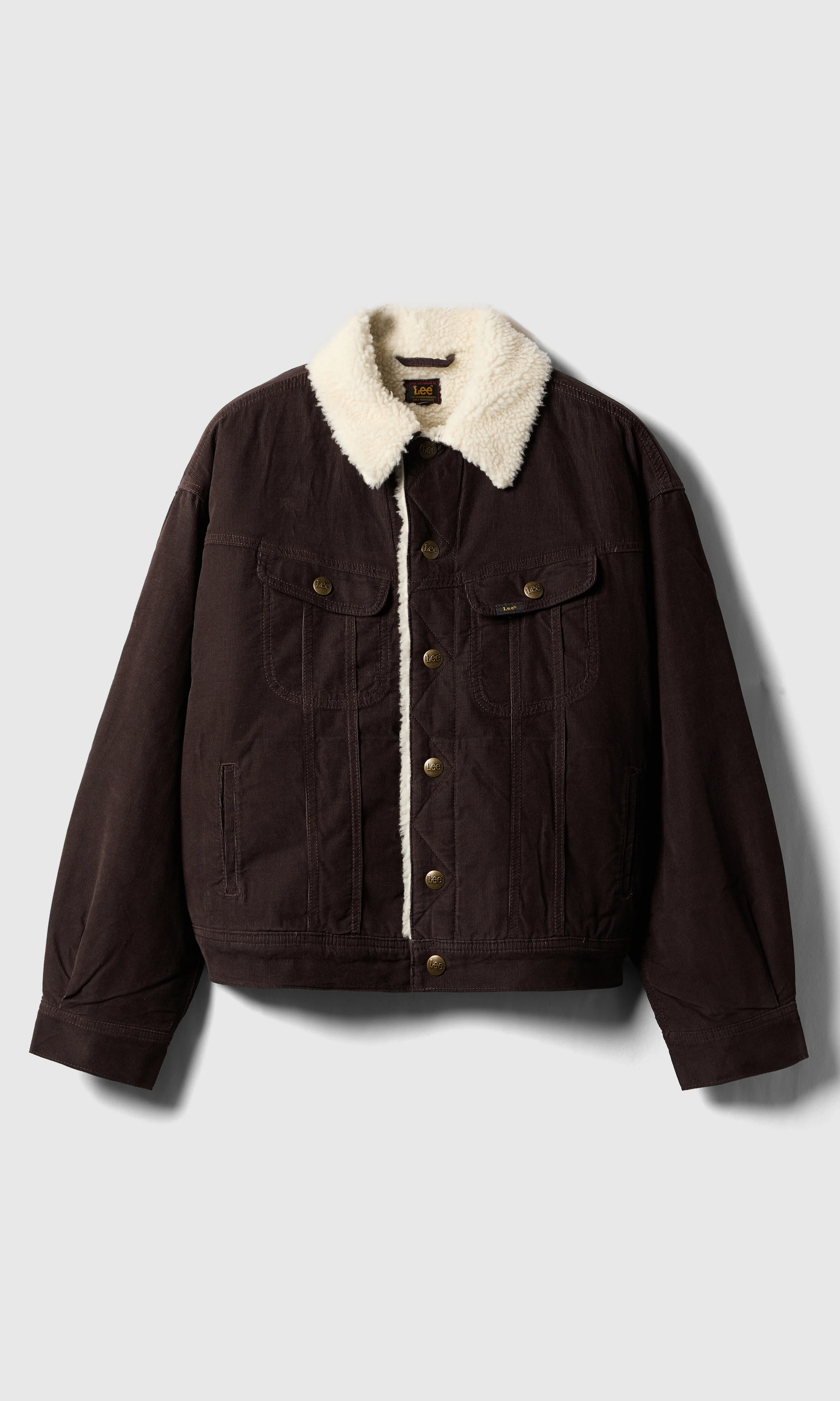 Rider Relaxed Sherpa Jacka. Front. Flat.