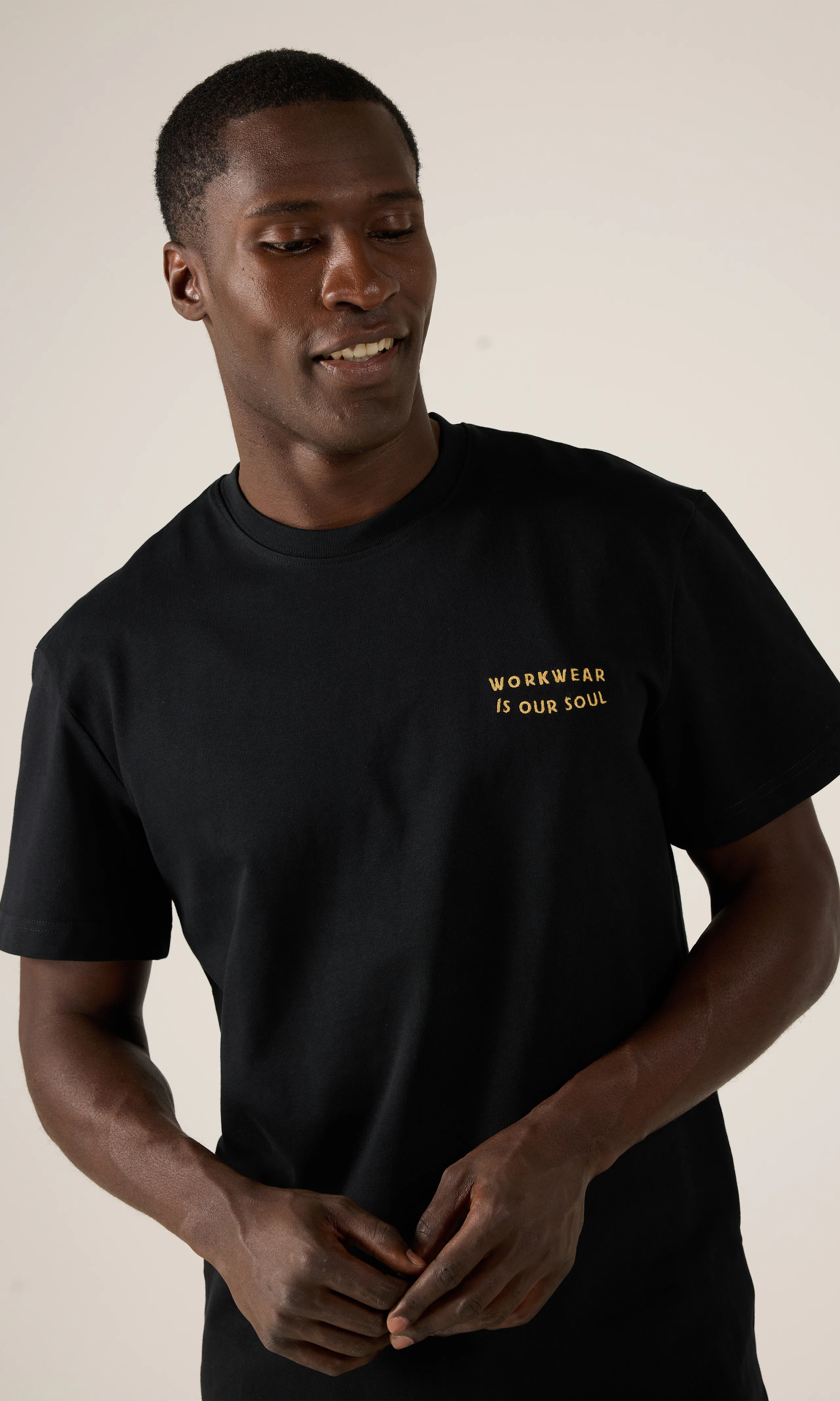 Workwear Uniform Tee T-Paita. Front 1. Model.