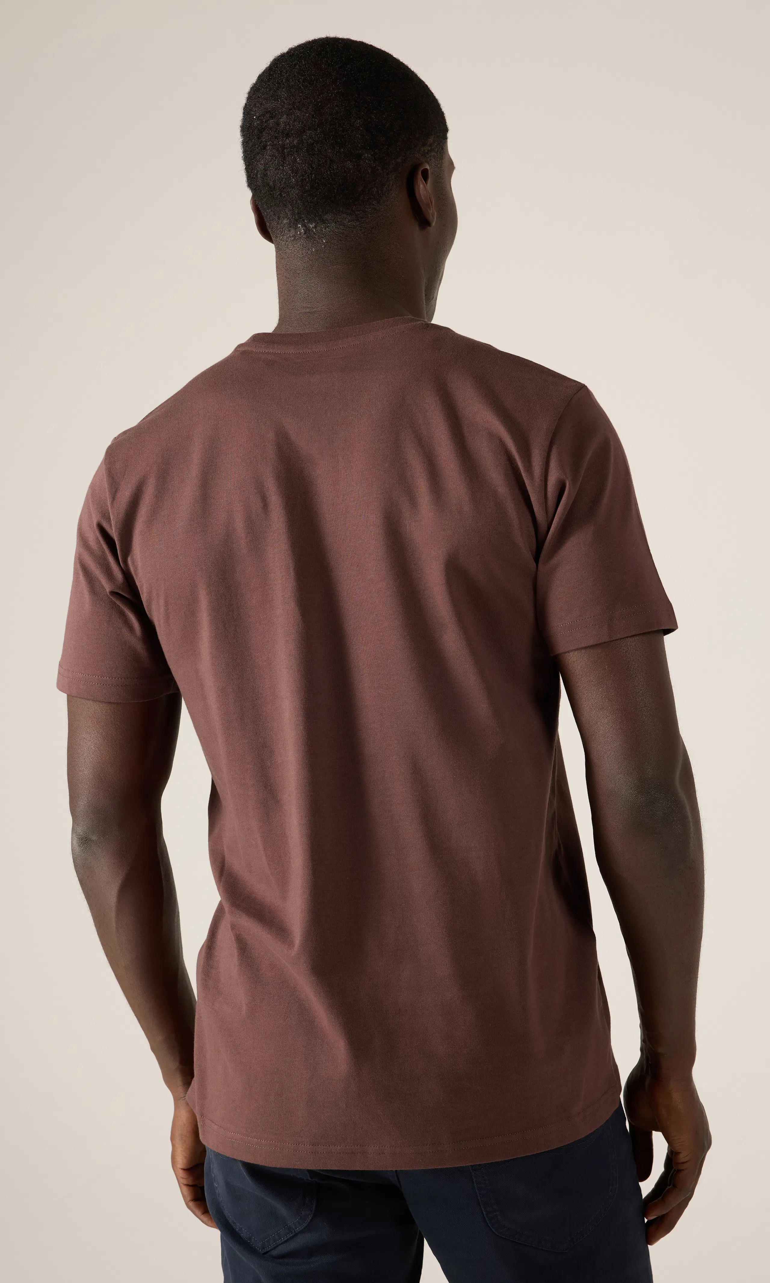 Patch Logo T-Shirt. Back. Model.