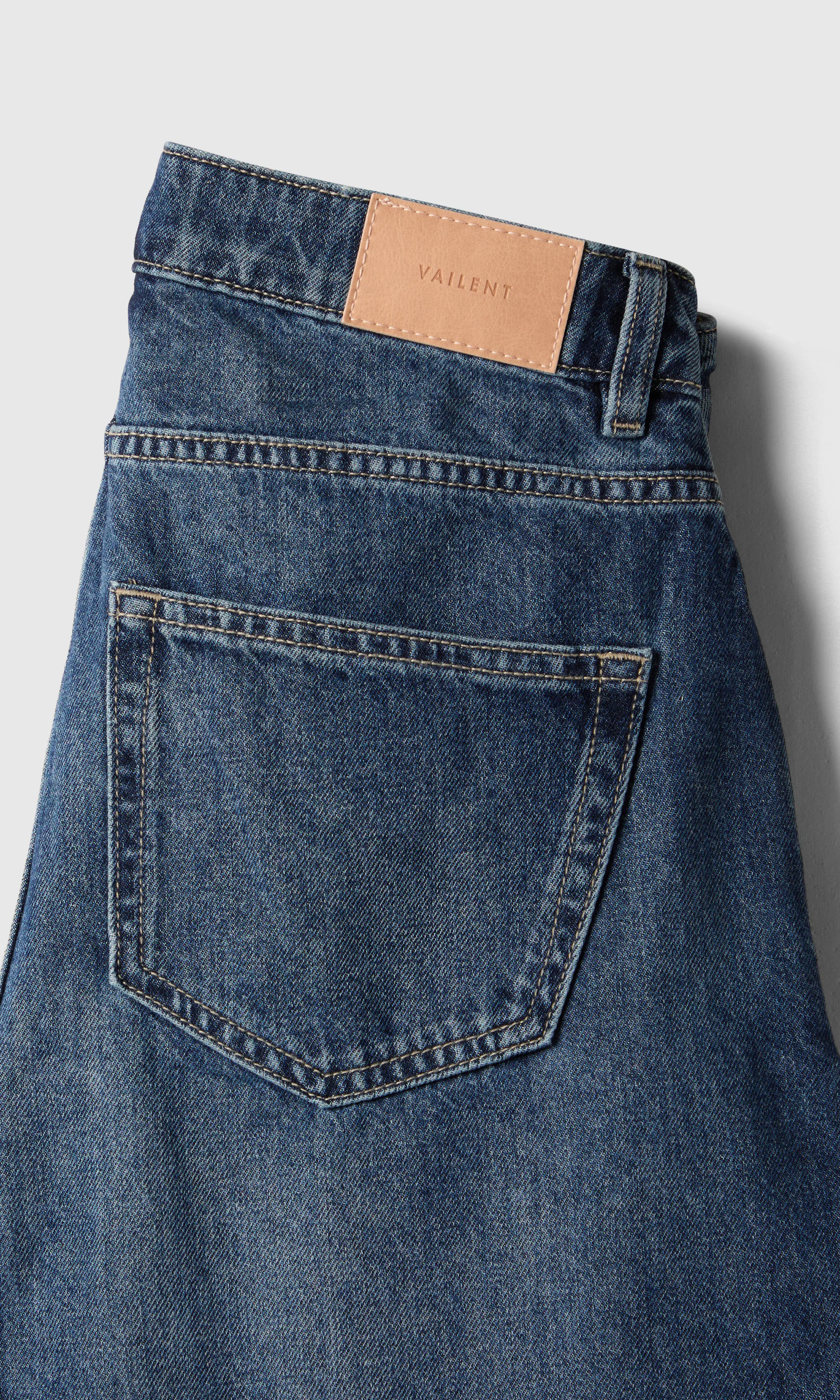 A-Line Jeans. Detail 1. Flat.