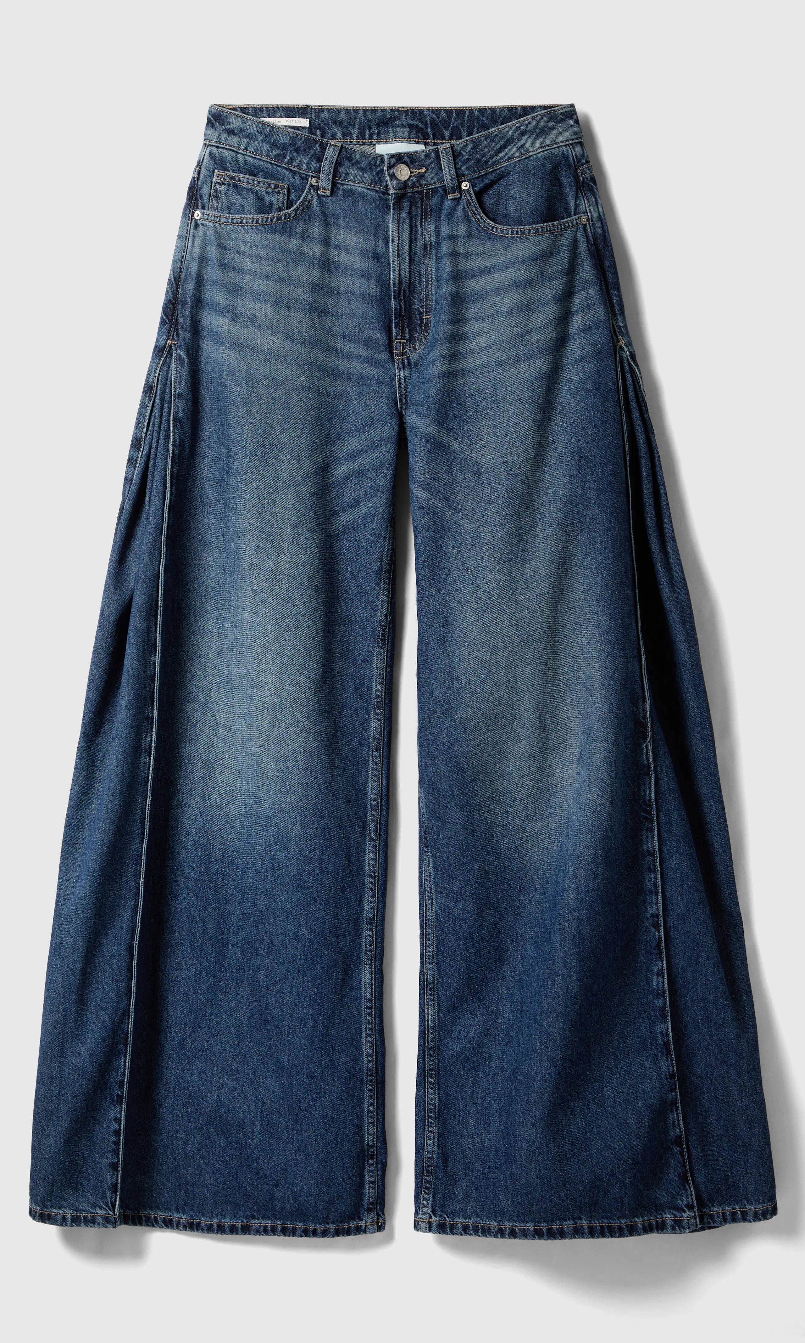 A-Line Jeans. Front. Flat.