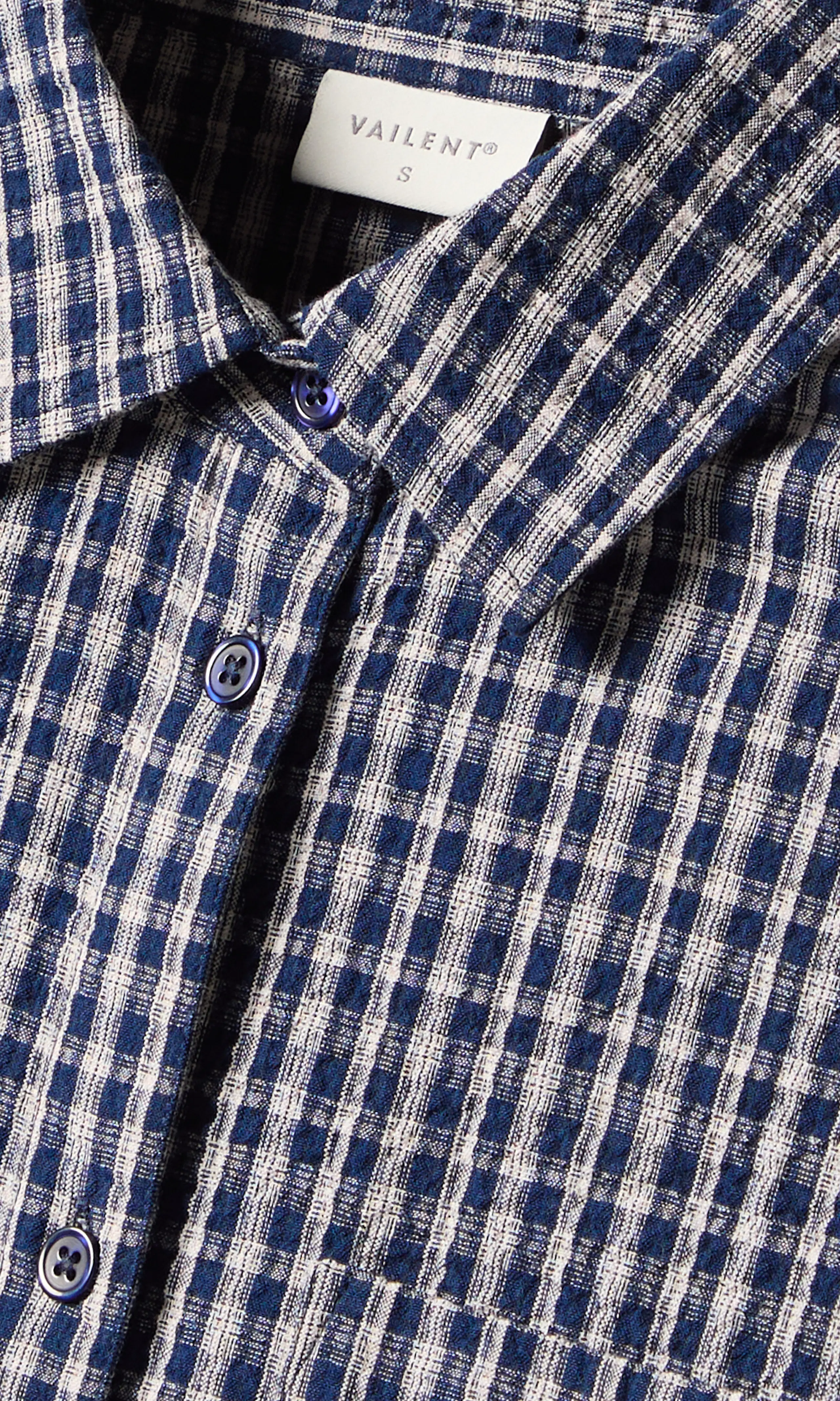 Check Seer Ruudullinen Kauluspaita. Detail 1. Flat.